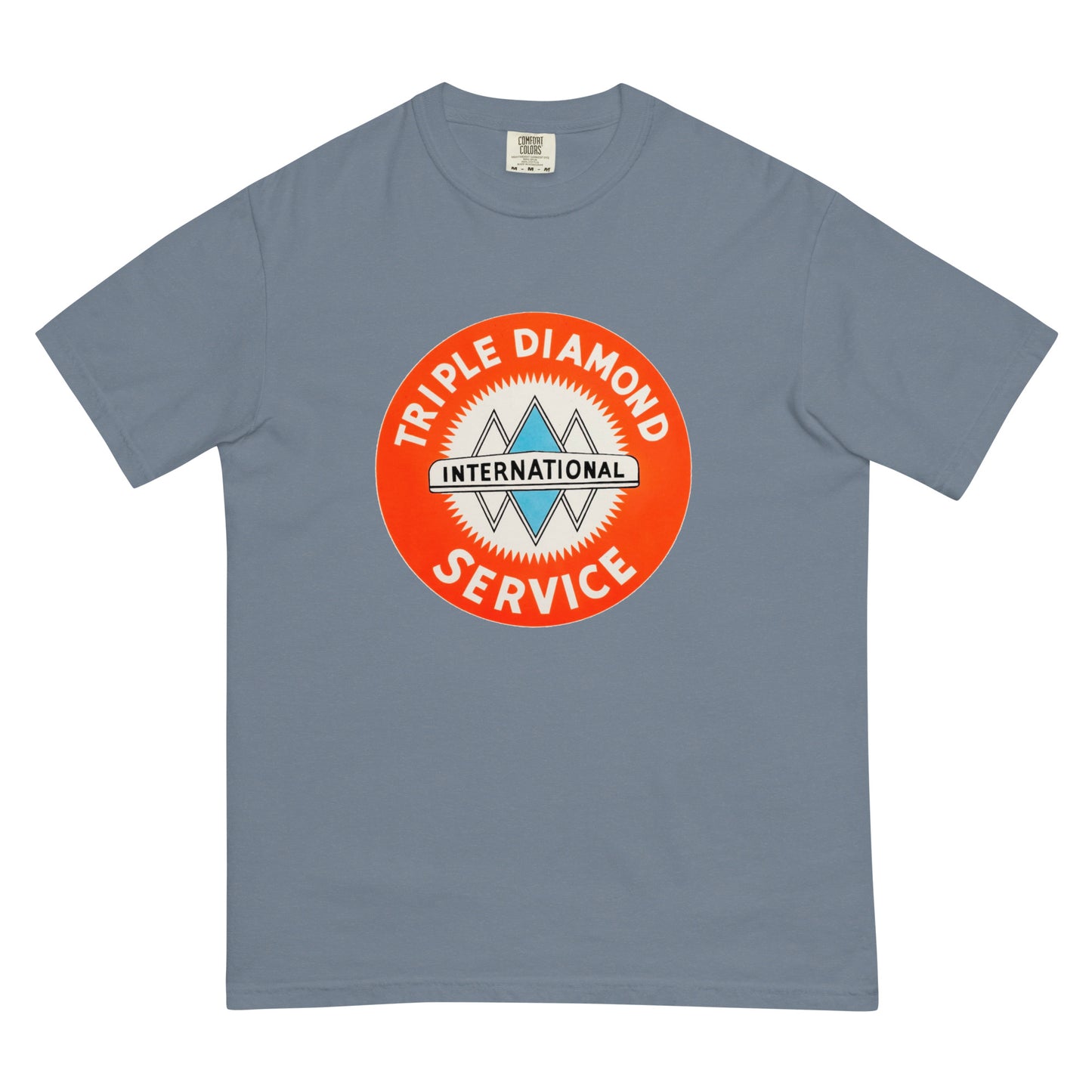 Triple Diamond Service Tin Style Unisex garment-dyed heavyweight t-shirt