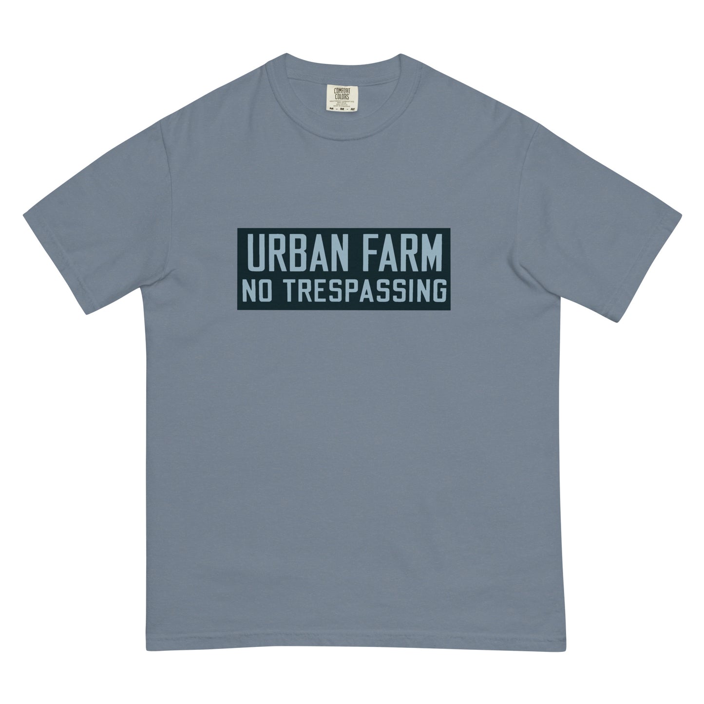 Retro Urban Farm Sign Porcelain Style Unisex garment-dyed heavyweight t-shirt