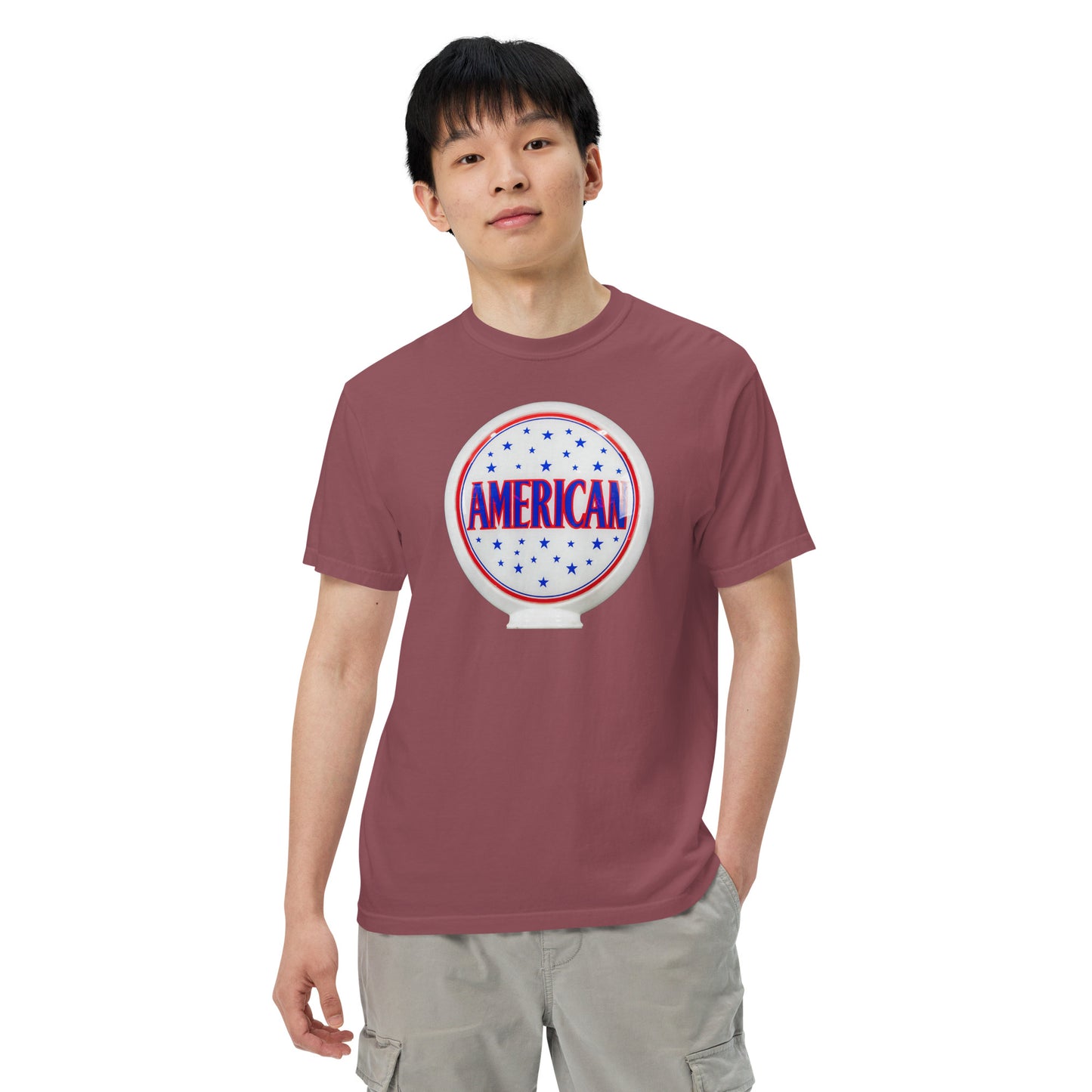 American Gas Globe Style Unisex Heavyweight T-Shirt