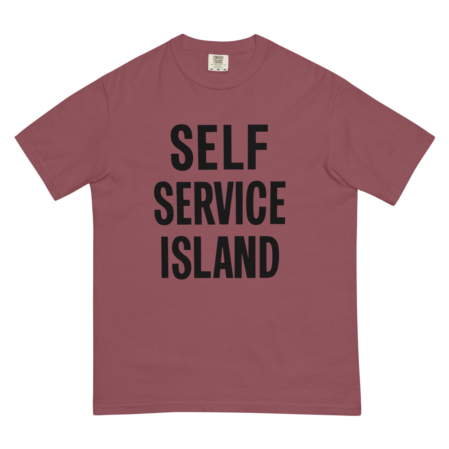 Self Service Island Design Unisex garment-dyed heavyweight t-shirt