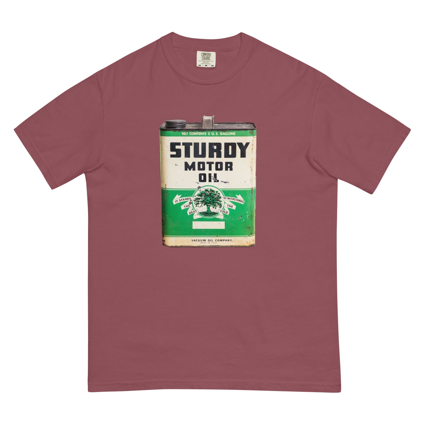 Vintage Sturdy Oil Can Patina Style Unisex garment-dyed heavyweight t-shirt