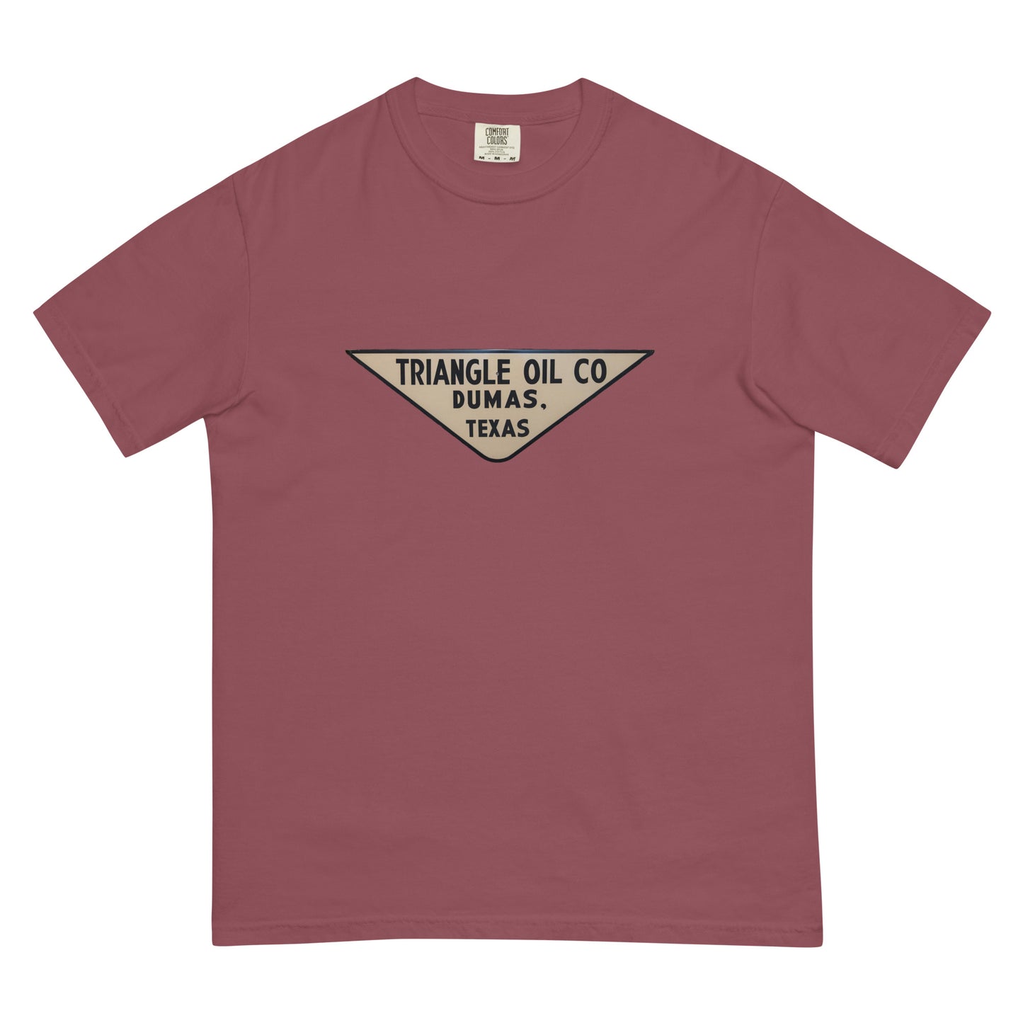 Retro Triangle Oil Company Tin Style Unisex garment-dyed heavyweight t-shirt