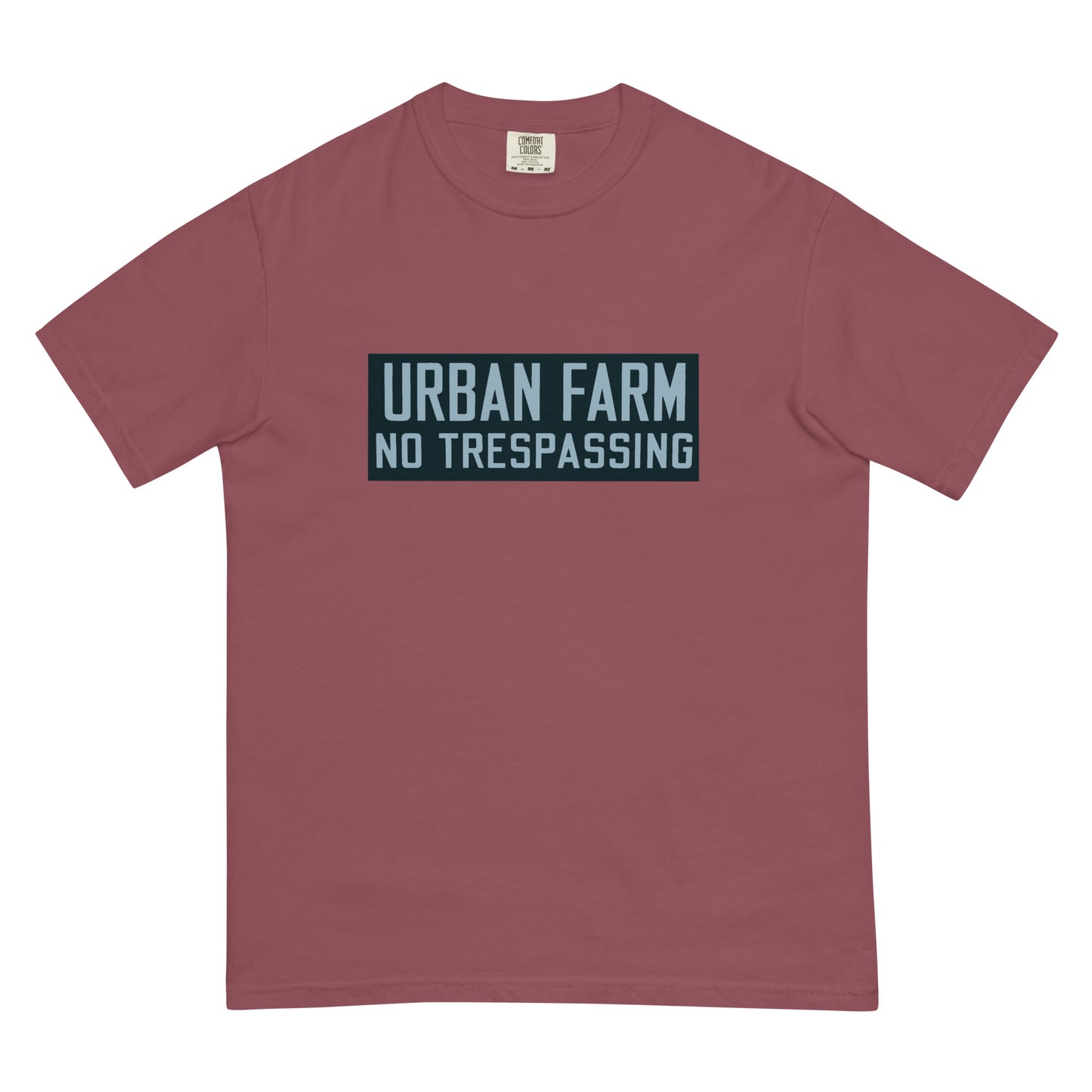 Retro Urban Farm Sign Porcelain Style Unisex garment-dyed heavyweight t-shirt