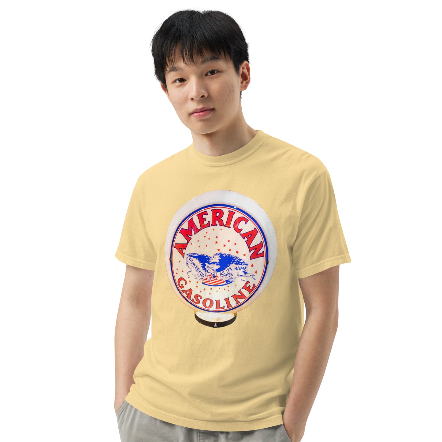 American Gasoline Globe Style Unisex Heavyweight T-Shirt