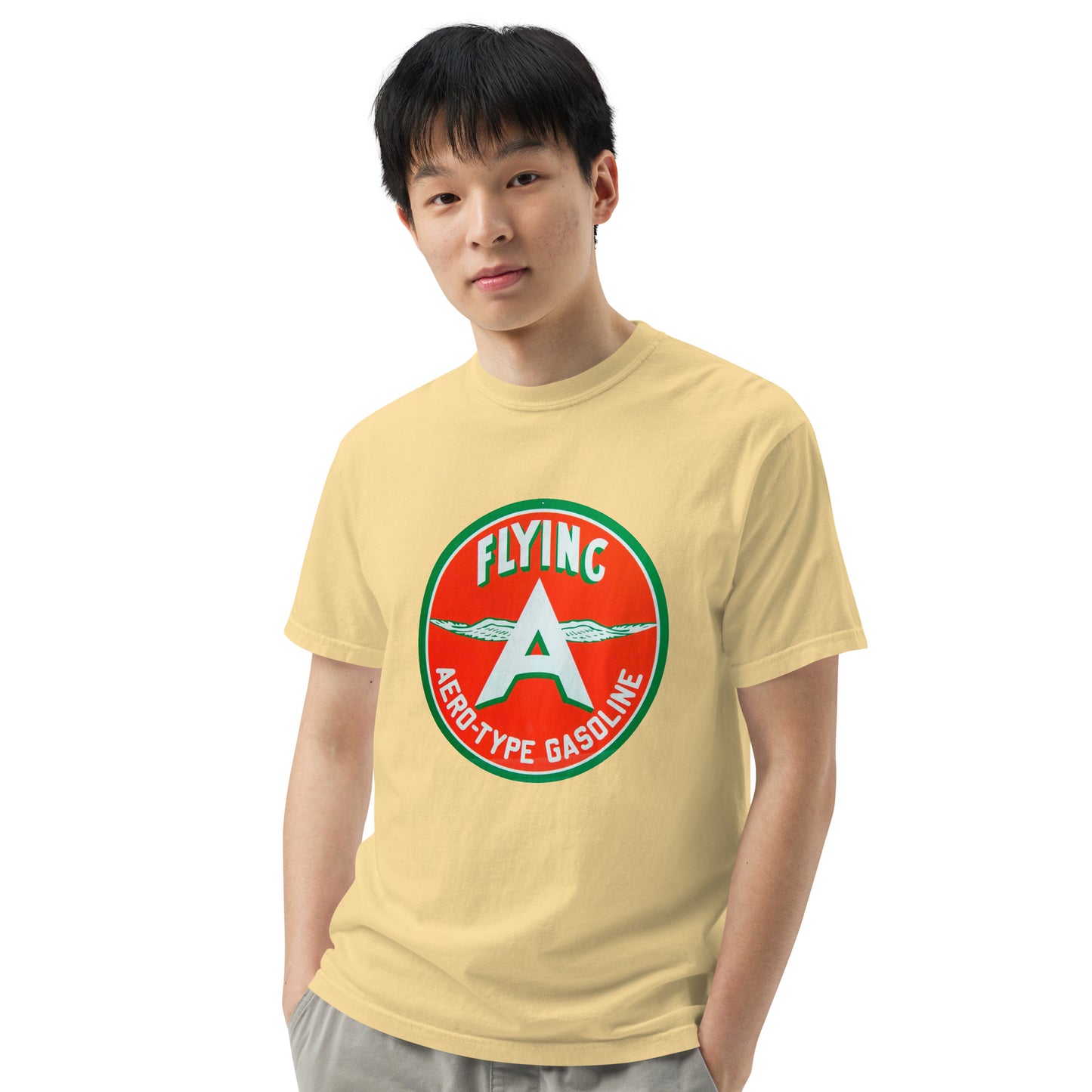 Vintage Flying A Porcelain Style Design Unisex garment-dyed heavyweight t-shirt