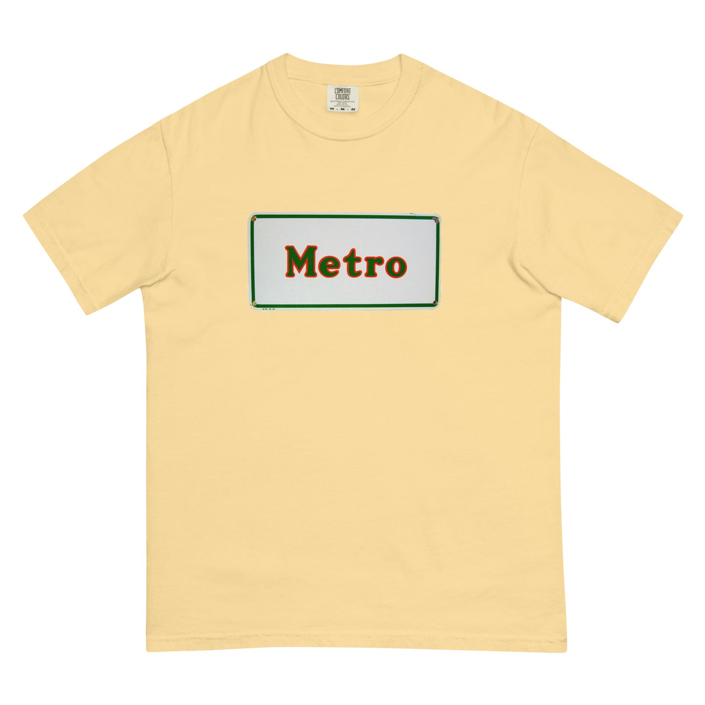 Retro Metro Tin Style Unisex garment-dyed heavyweight t-shirt