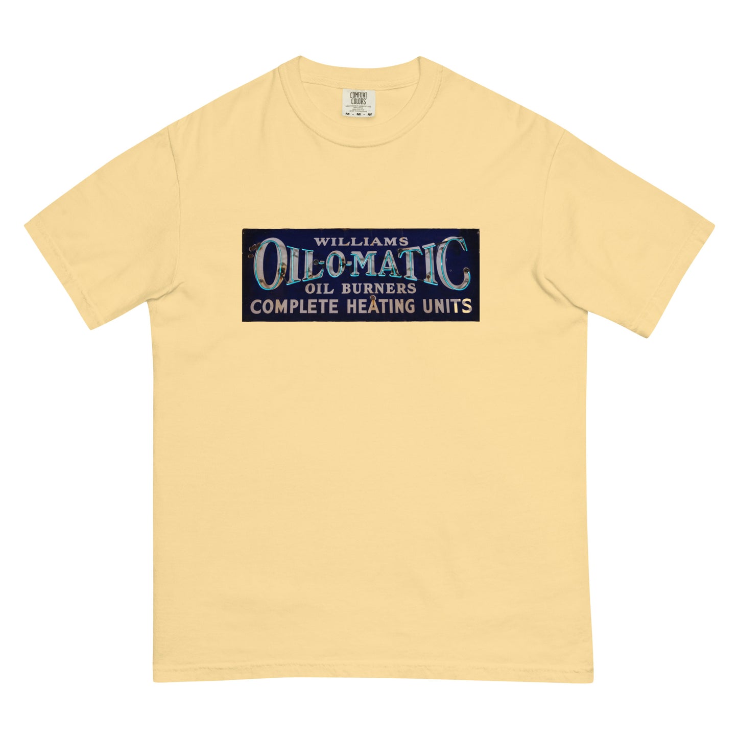 Vintage Oil O Matic Heating Neon Style Unisex garment-dyed heavyweight t-shirt