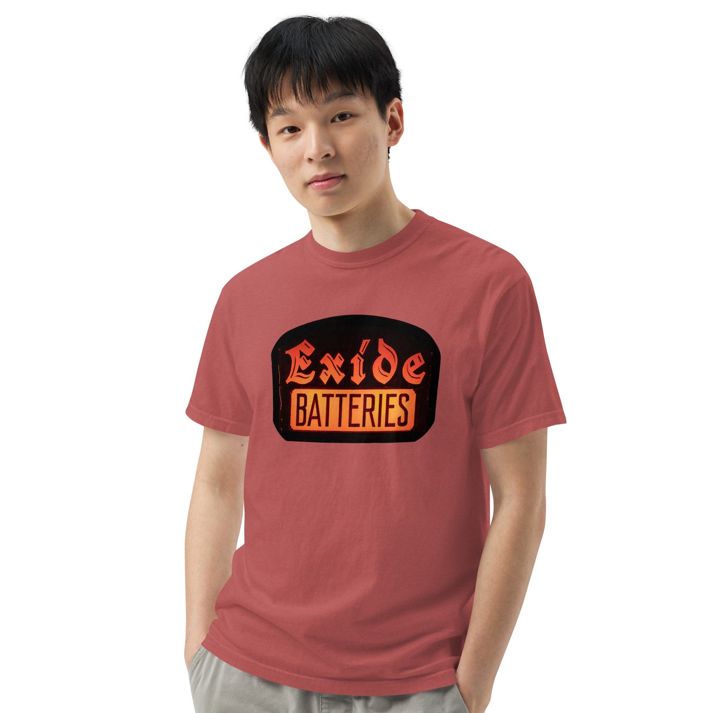 Vintage Battery Sign Unisex garment-dyed heavyweight t-shirt