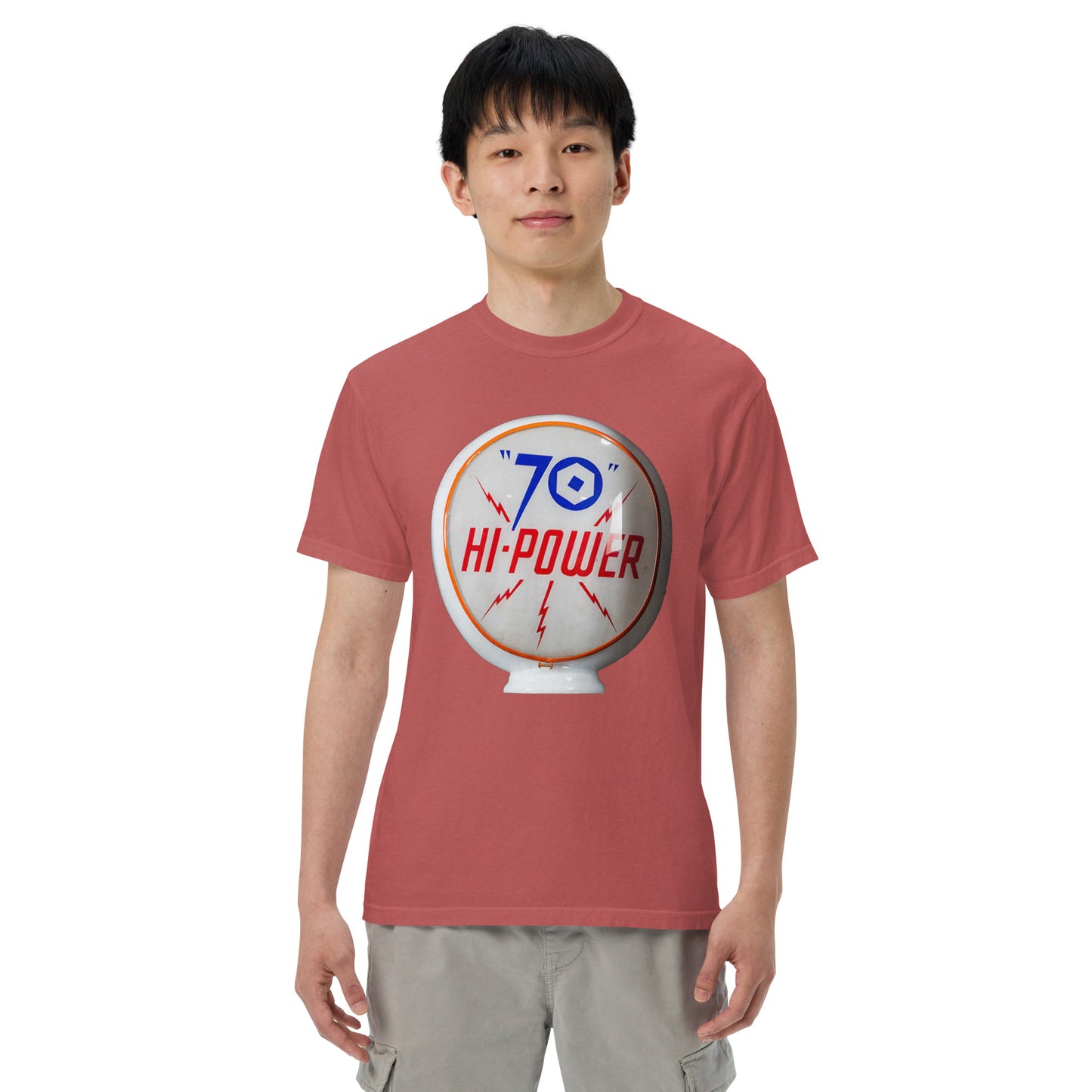 70 Hi Power Globe Design Unisex Heavyweight T-Shirt