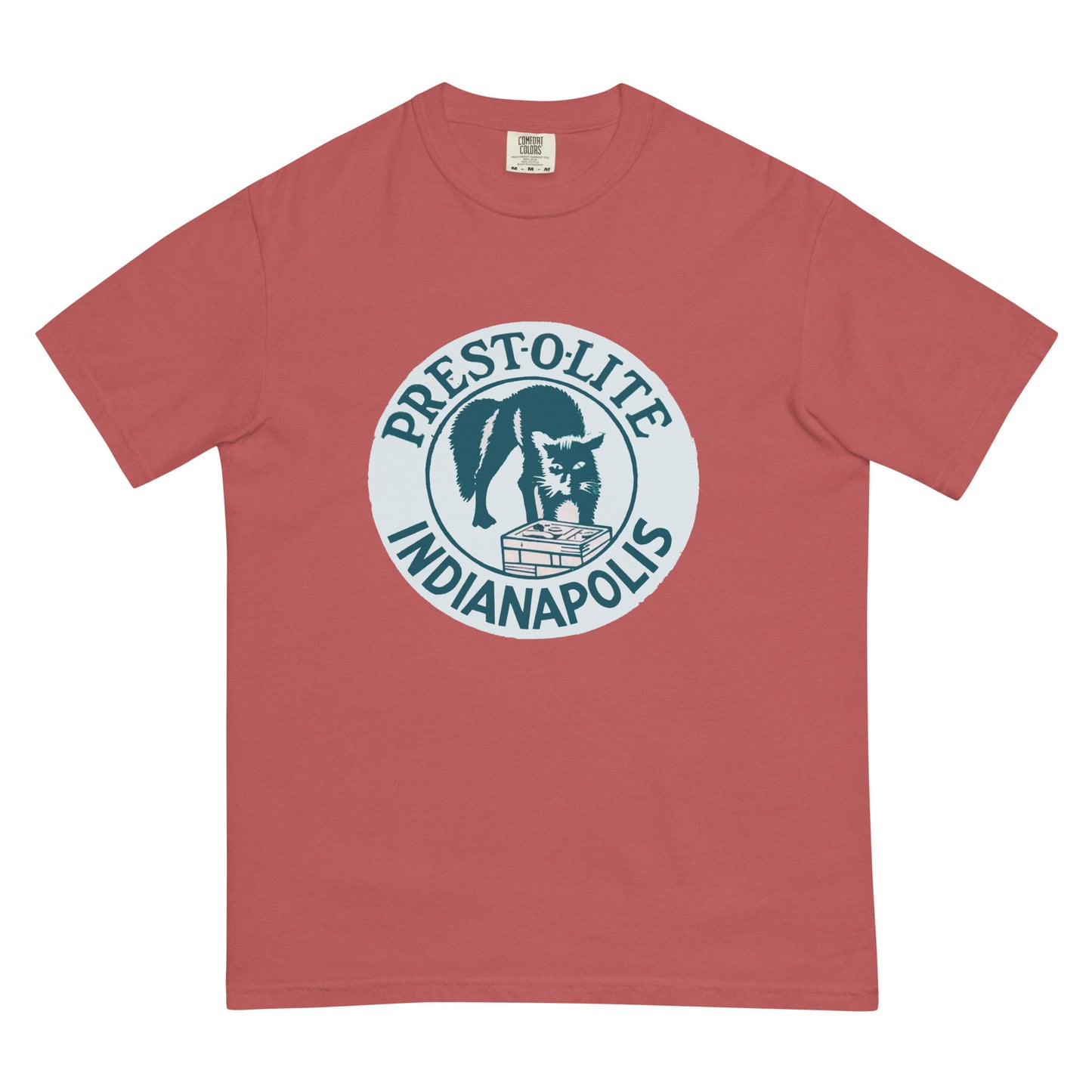 Vintage PrestoLite Battery Sign Unisex garment-dyed heavyweight t-shirt