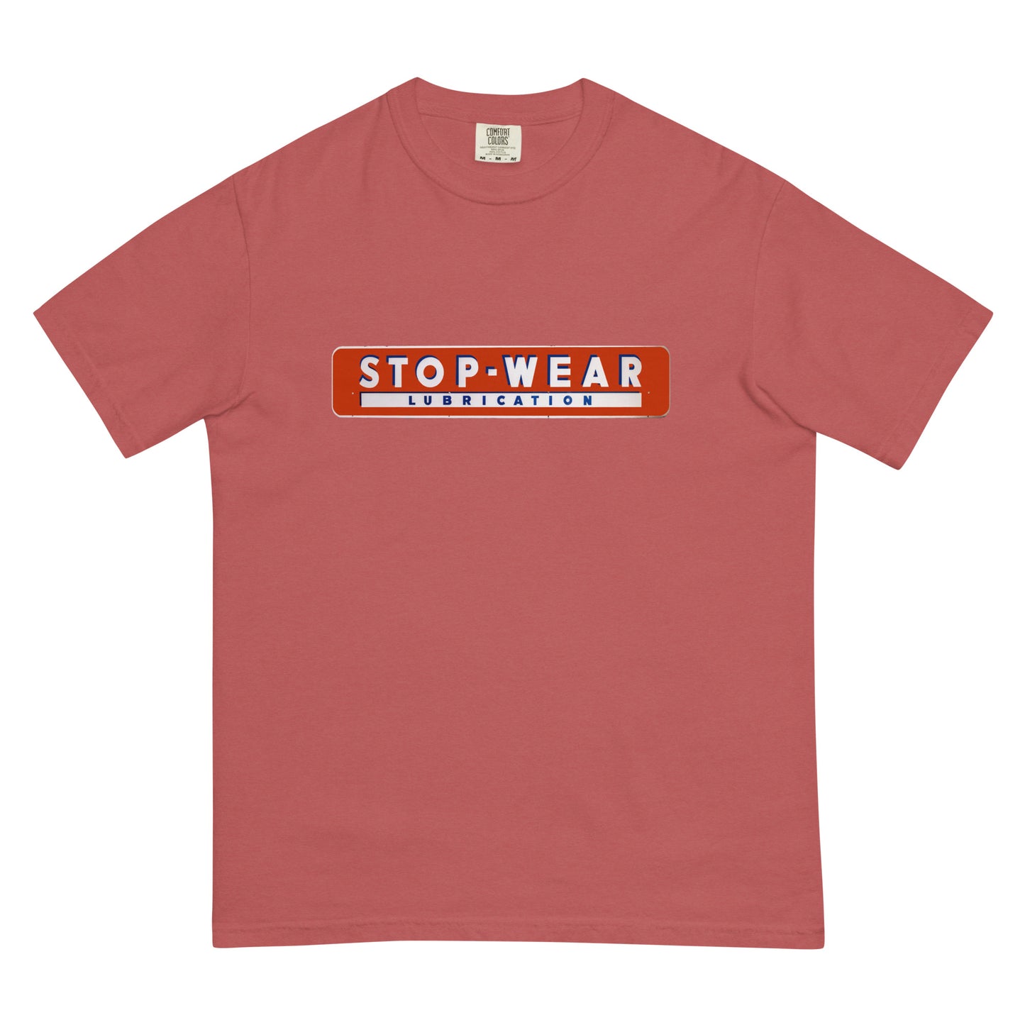 Retro Stop Wear Lube Painted Sign Unisex garment-dyed heavyweight t-shirt