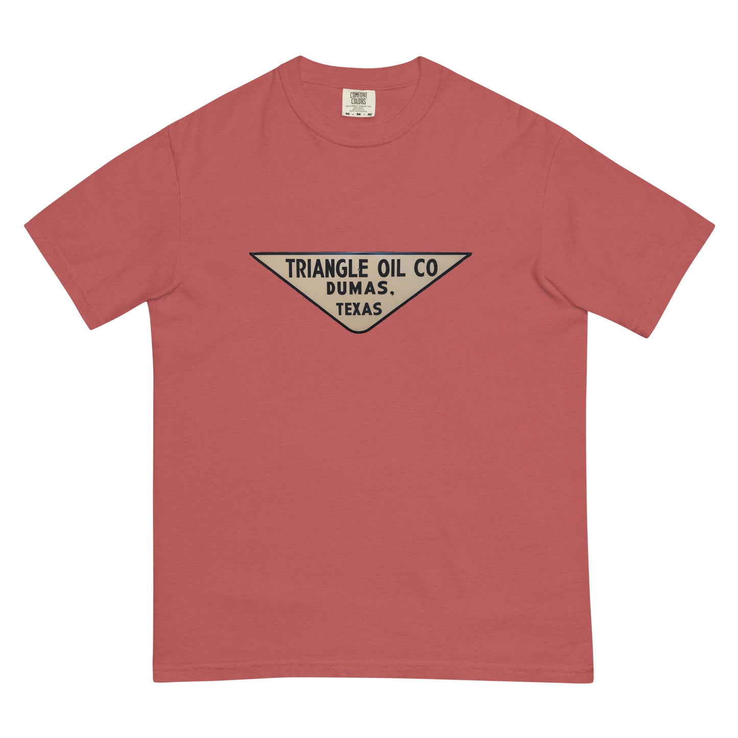 Retro Triangle Oil Company Tin Style Unisex garment-dyed heavyweight t-shirt