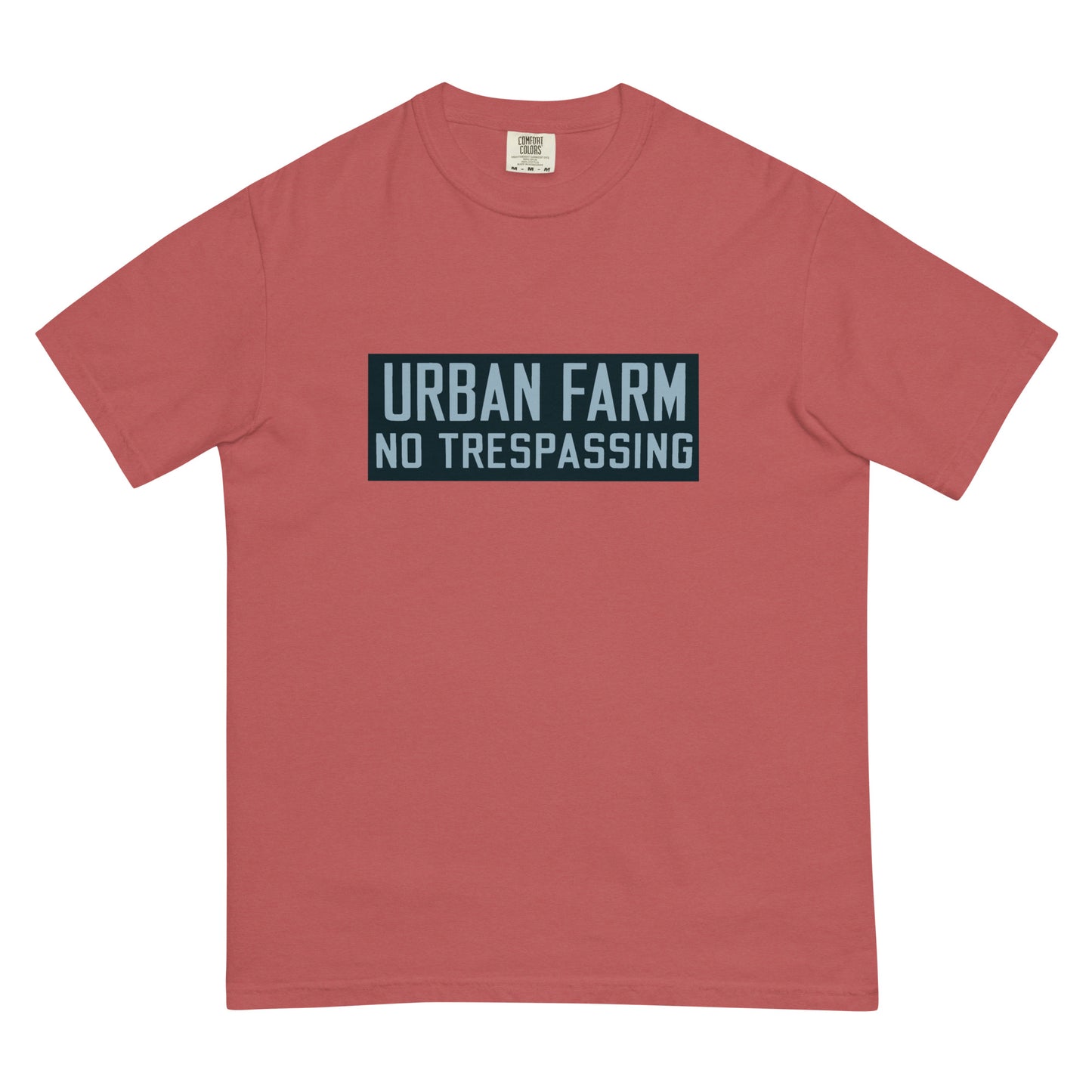 Retro Urban Farm Sign Porcelain Style Unisex garment-dyed heavyweight t-shirt