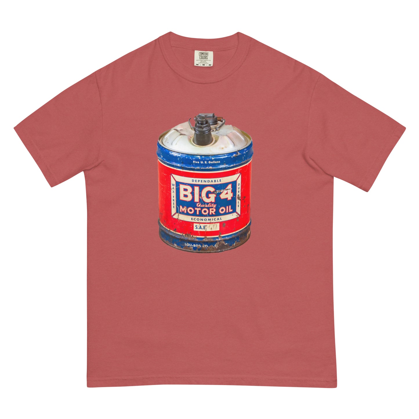 Vintage Motor Oil Steel Gallon Style Unisex garment-dyed heavyweight t-shirt