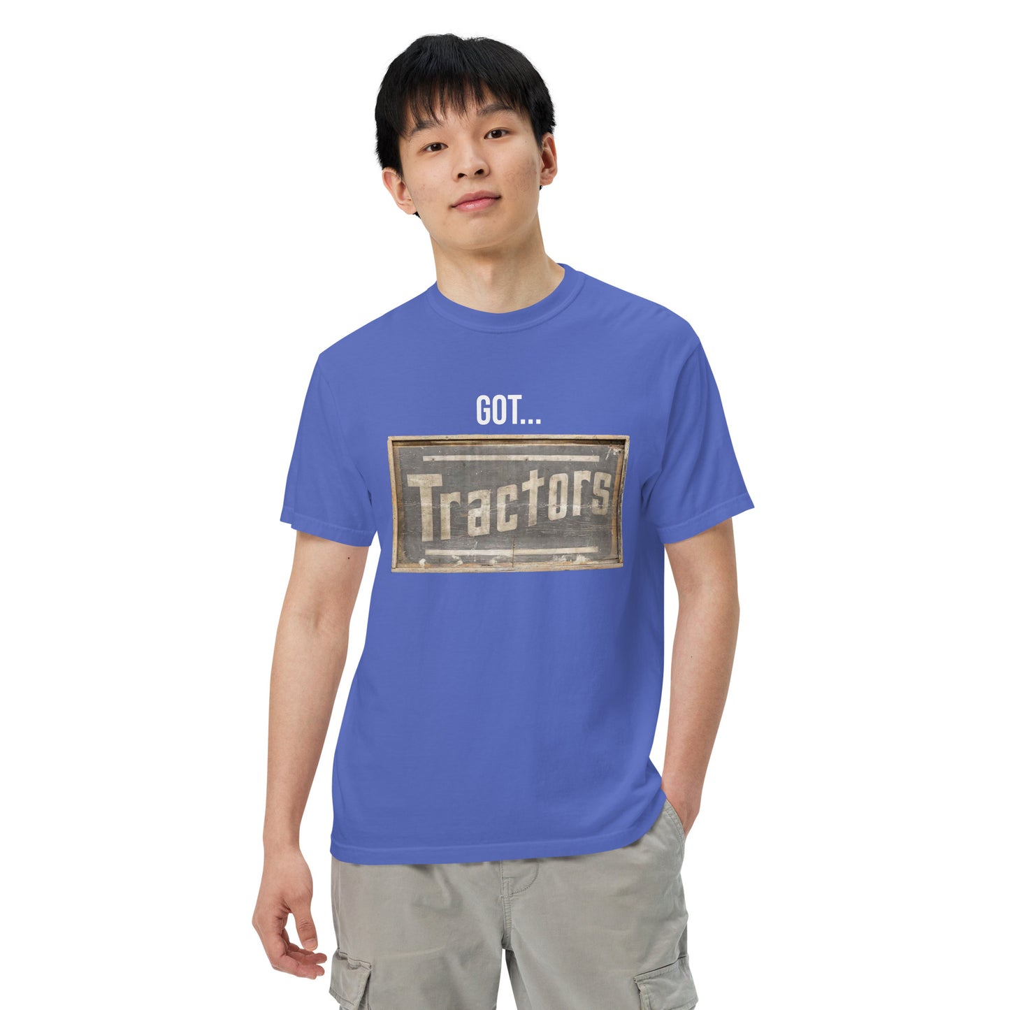 Got Tractors Wooden Style Unisex Heavyweight T-Shirt Design