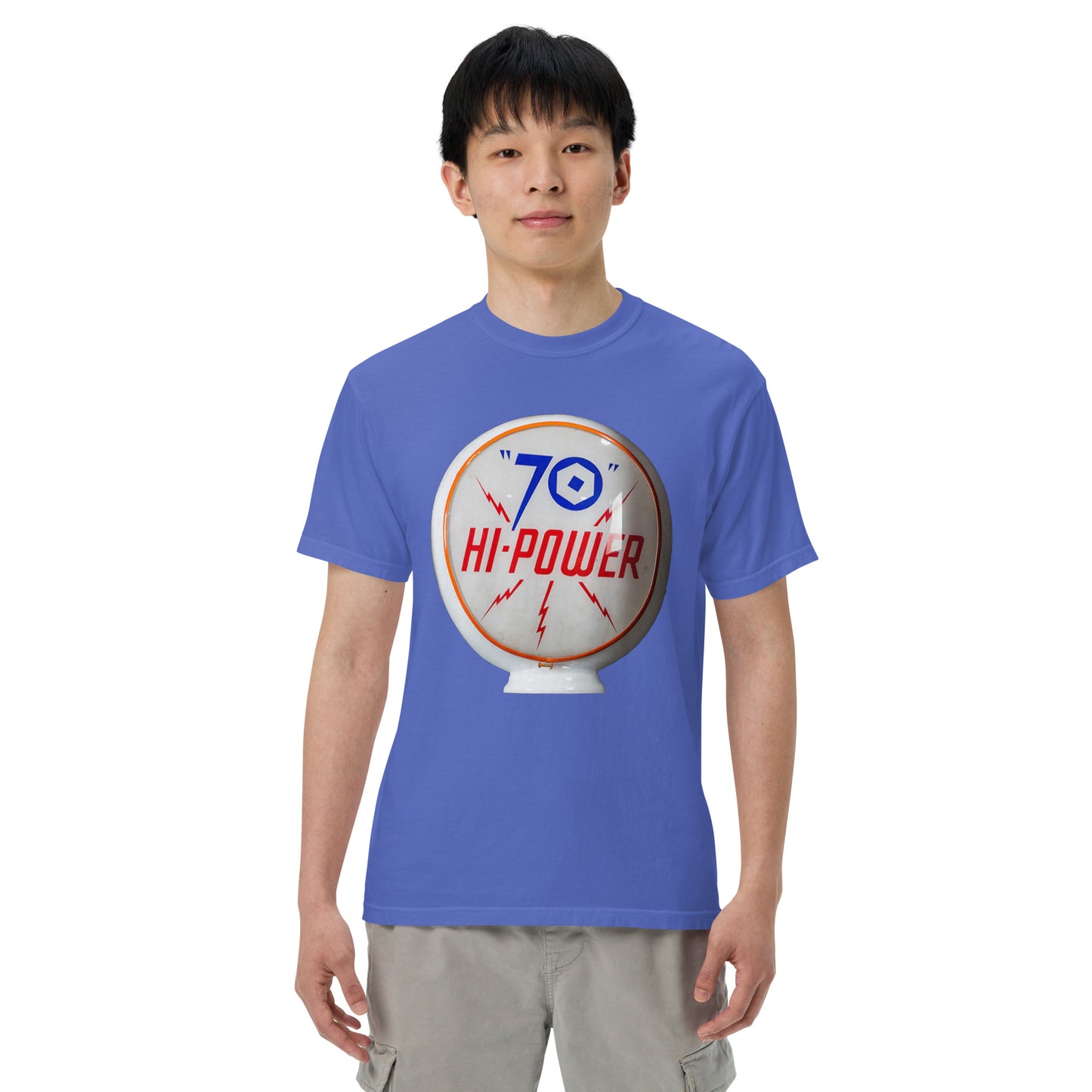 70 Hi Power Globe Design Unisex Heavyweight T-Shirt