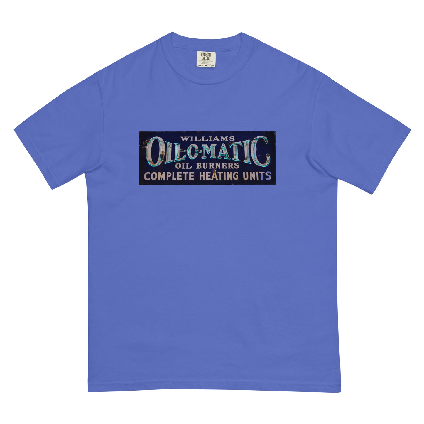 Vintage Oil O Matic Heating Neon Style Unisex garment-dyed heavyweight t-shirt