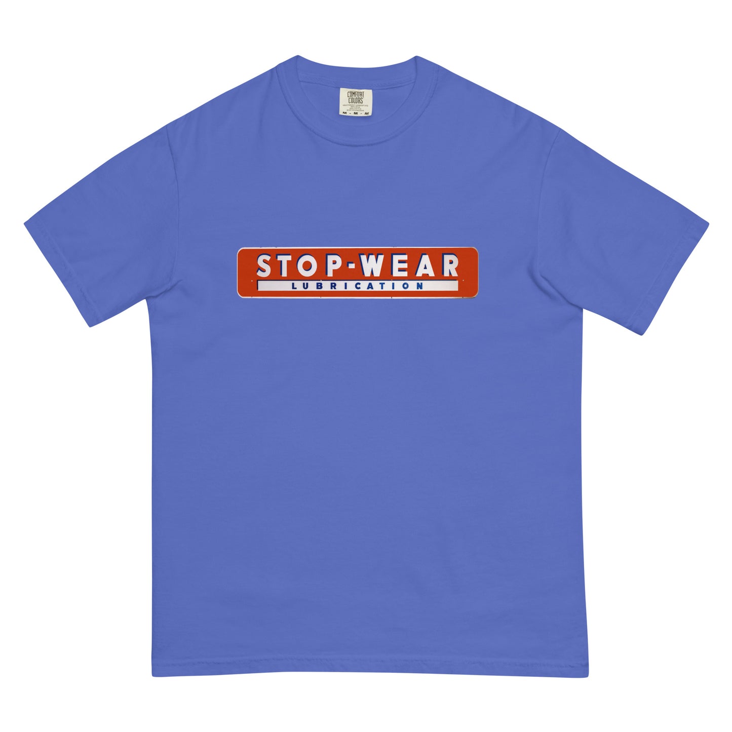 Retro Stop Wear Lube Painted Sign Unisex garment-dyed heavyweight t-shirt