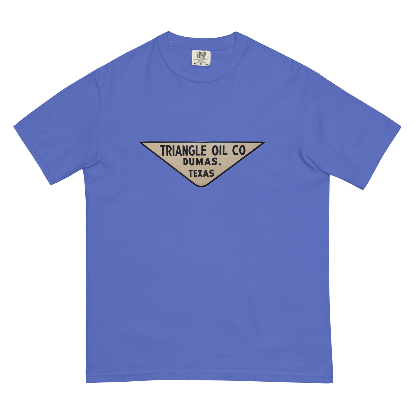 Retro Triangle Oil Company Tin Style Unisex garment-dyed heavyweight t-shirt