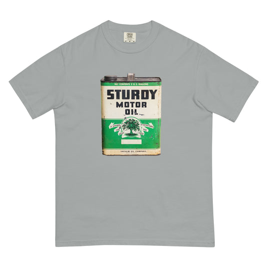 Vintage Sturdy Oil Can Patina Style Unisex garment-dyed heavyweight t-shirt