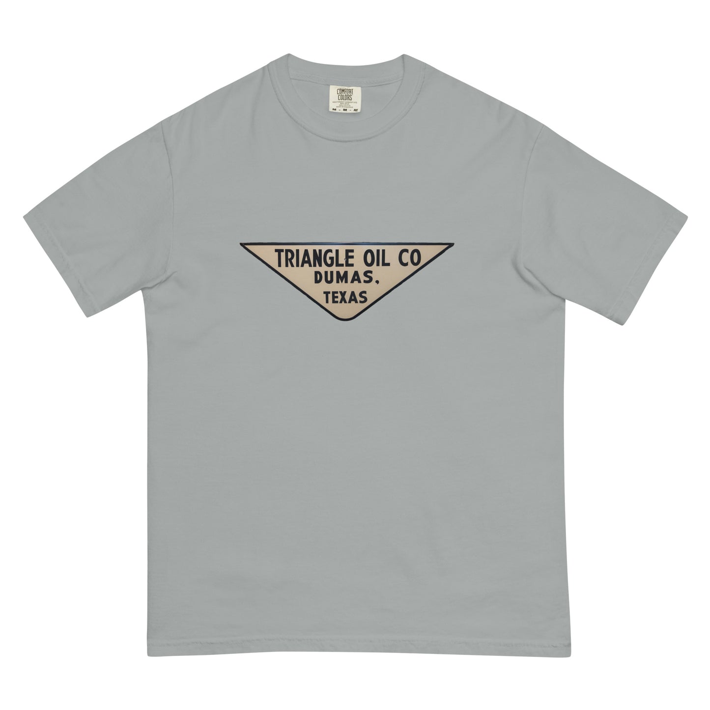 Retro Triangle Oil Company Tin Style Unisex garment-dyed heavyweight t-shirt