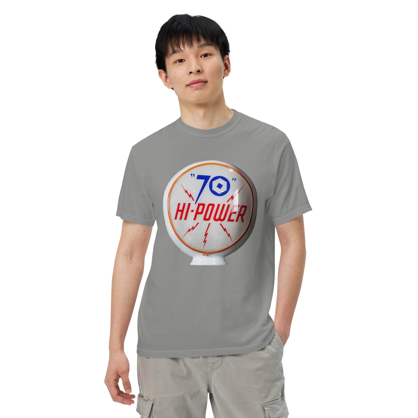 70 Hi Power Globe Design Unisex Heavyweight T-Shirt