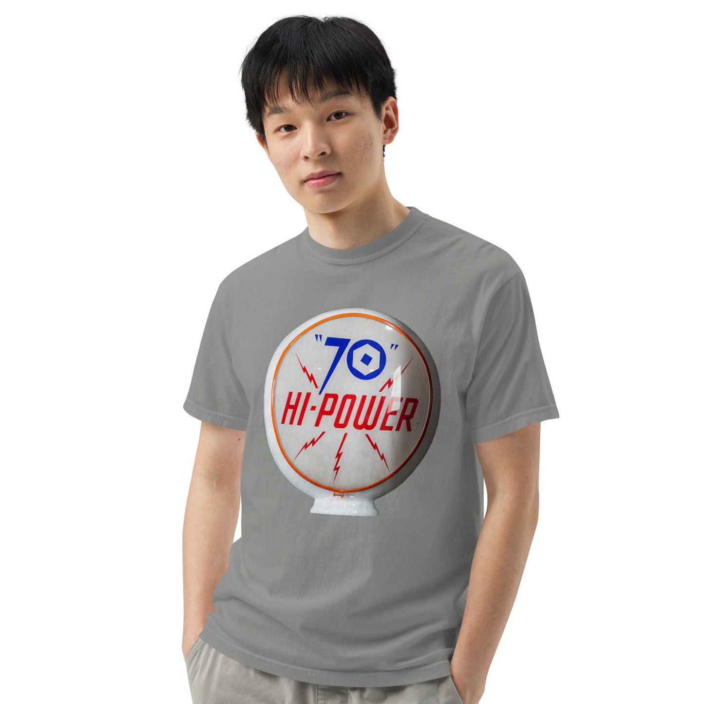 70 Hi Power Globe Design Unisex Heavyweight T-Shirt