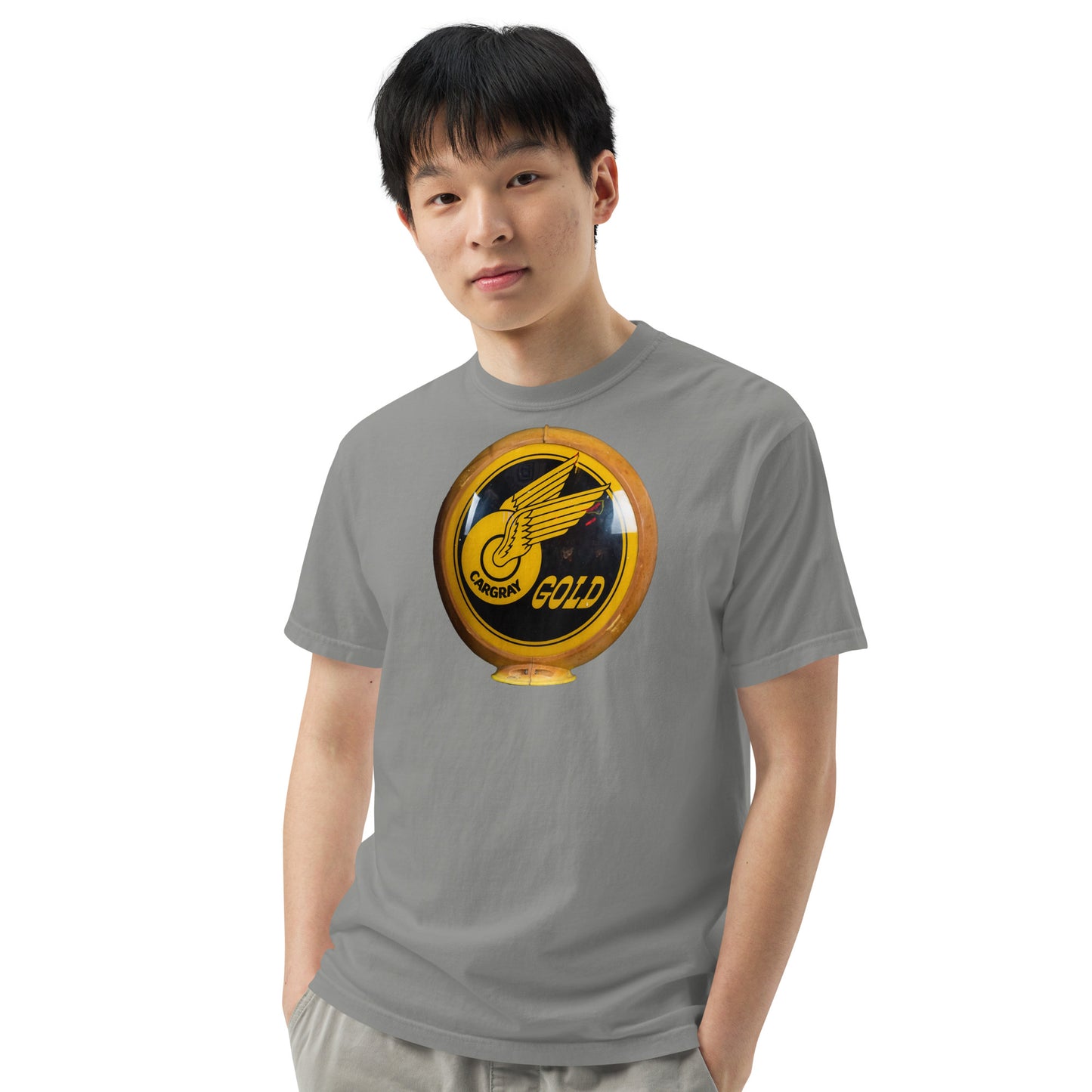 Calgary Gold Globe Design Unisex garment-dyed heavyweight t-shirt