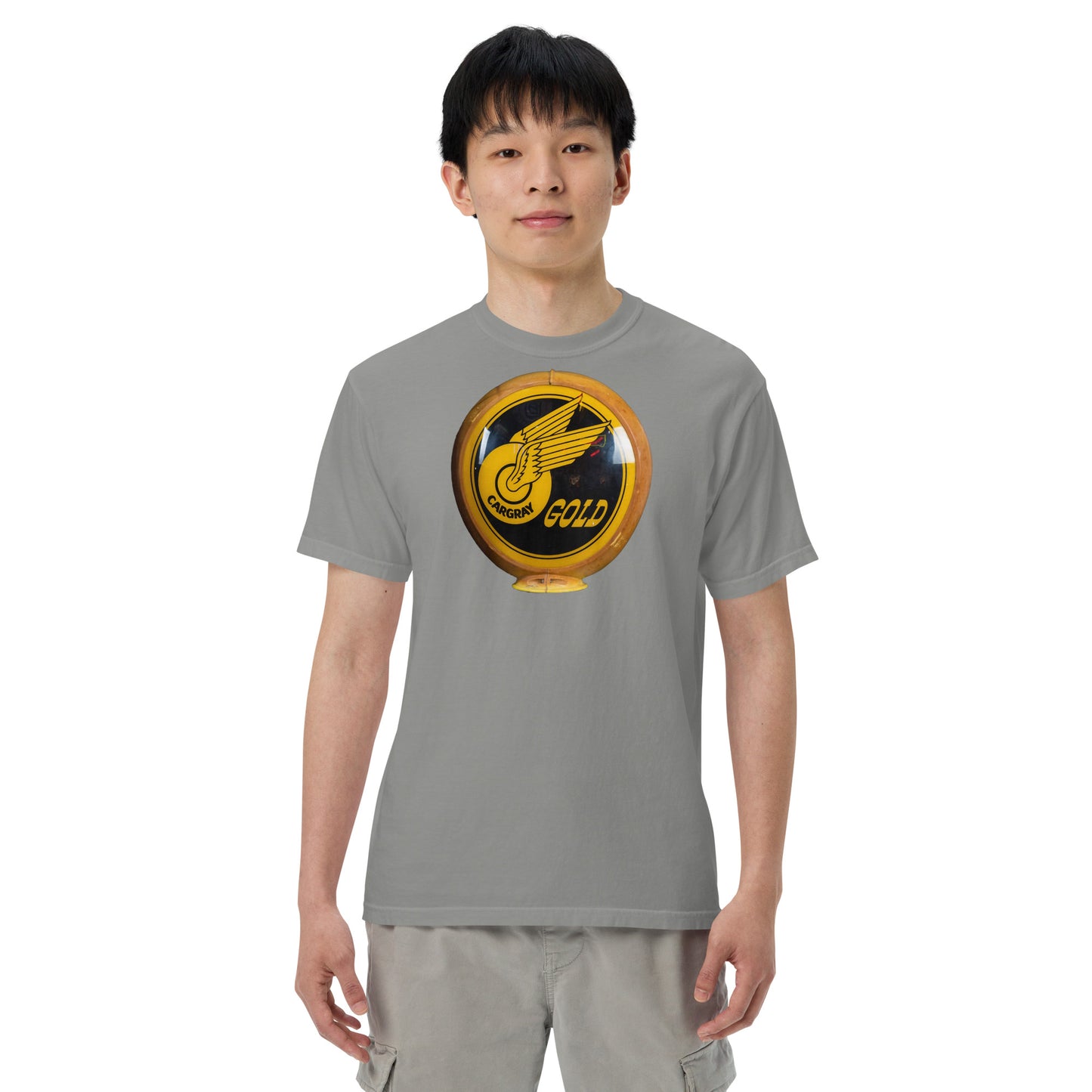 Calgary Gold Globe Design Unisex garment-dyed heavyweight t-shirt