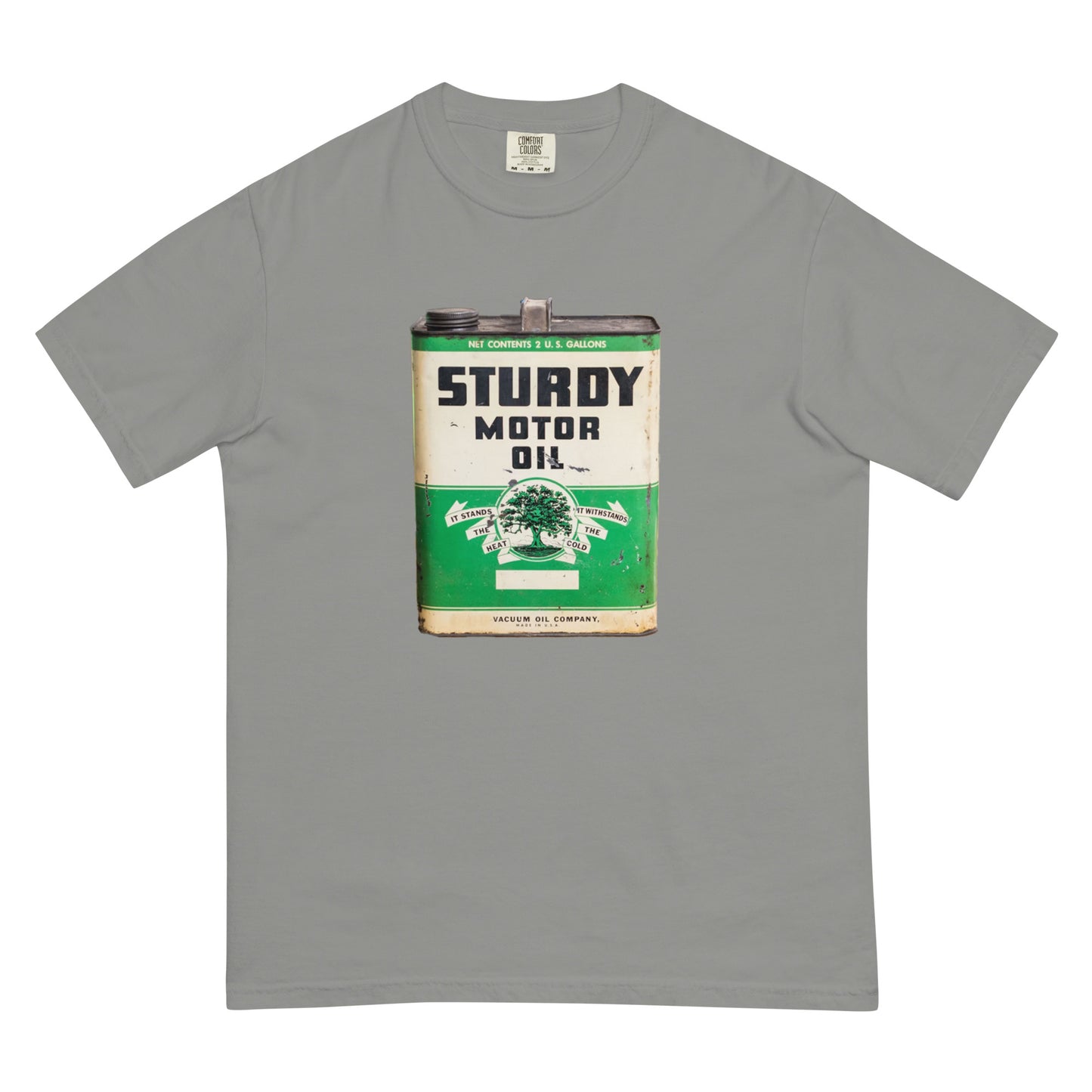 Vintage Sturdy Oil Can Patina Style Unisex garment-dyed heavyweight t-shirt