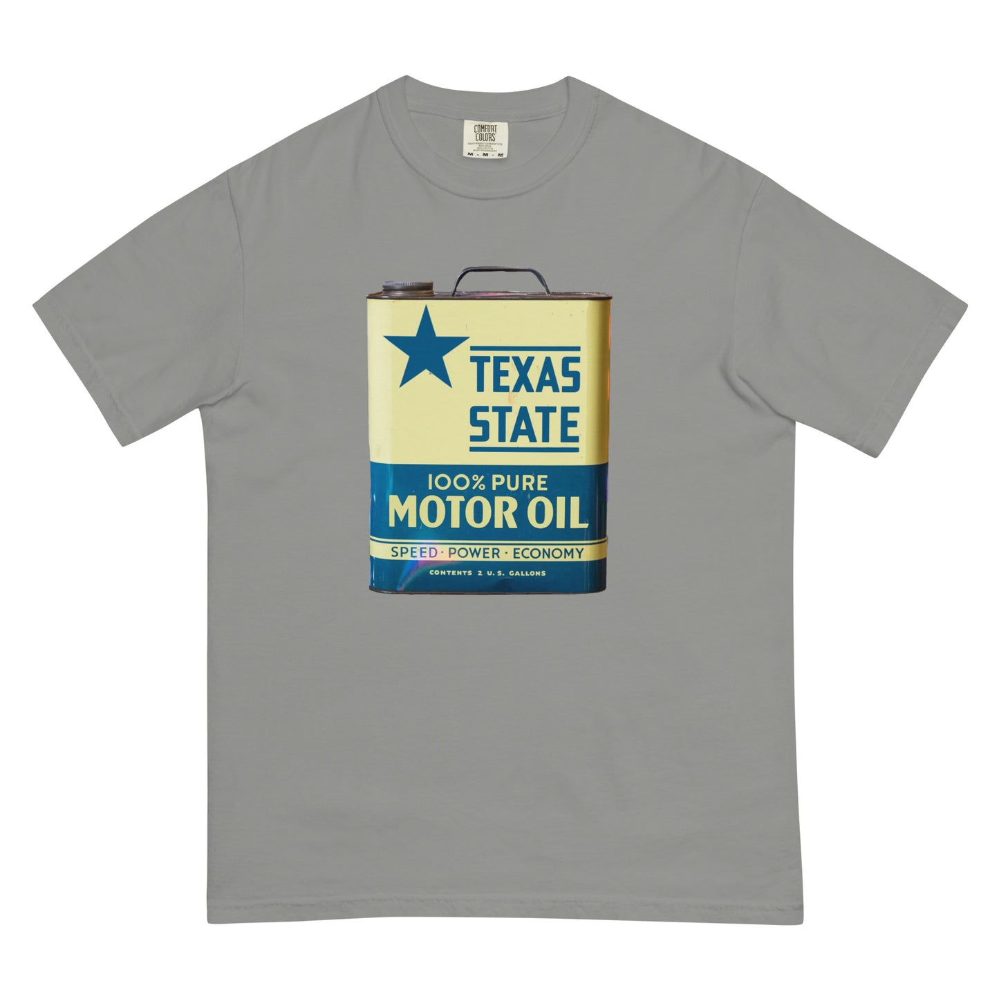 Vintage Texas Motor Oil Can Gallon Deisgn Unisex garment-dyed heavyweight t-shirt