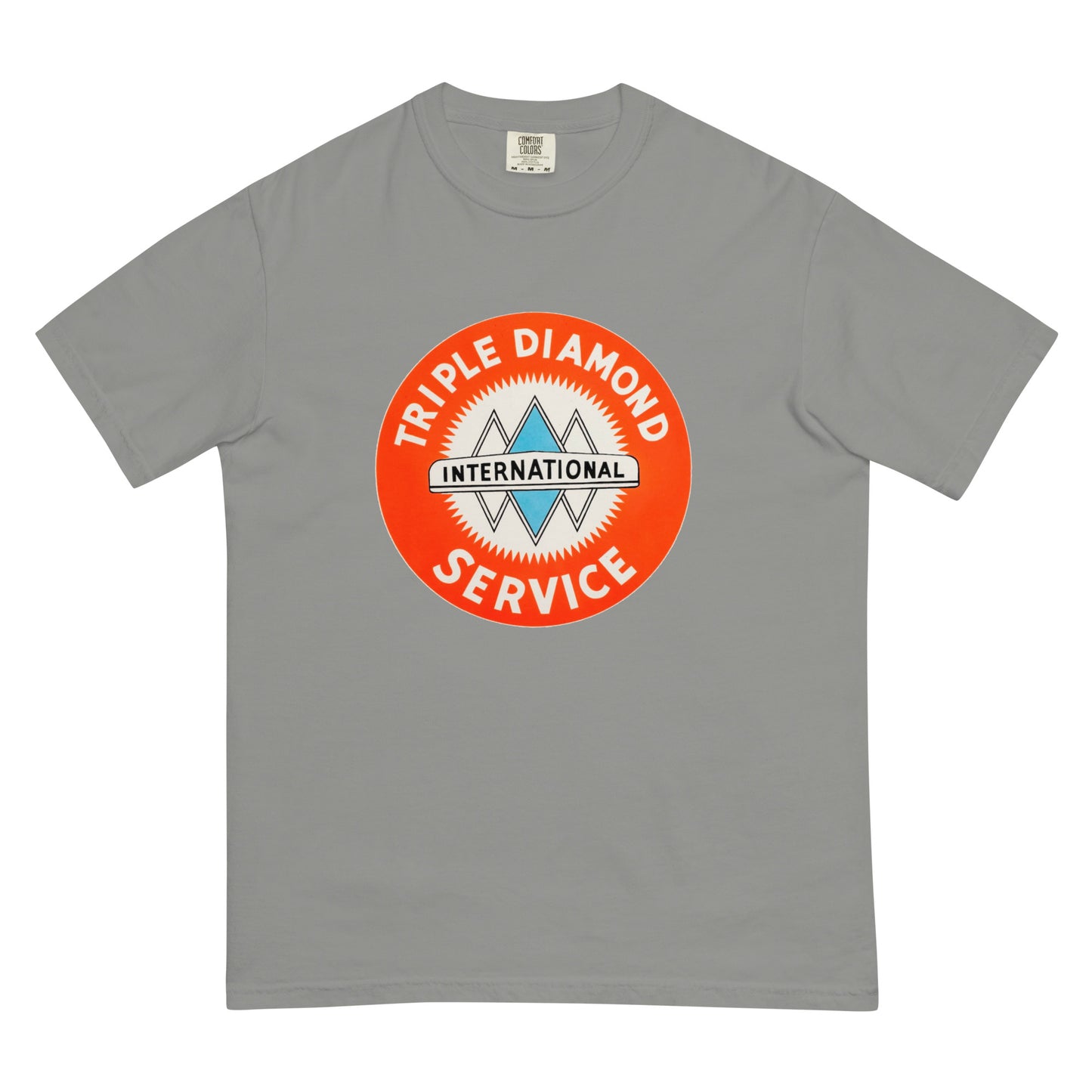 Triple Diamond Service Tin Style Unisex garment-dyed heavyweight t-shirt