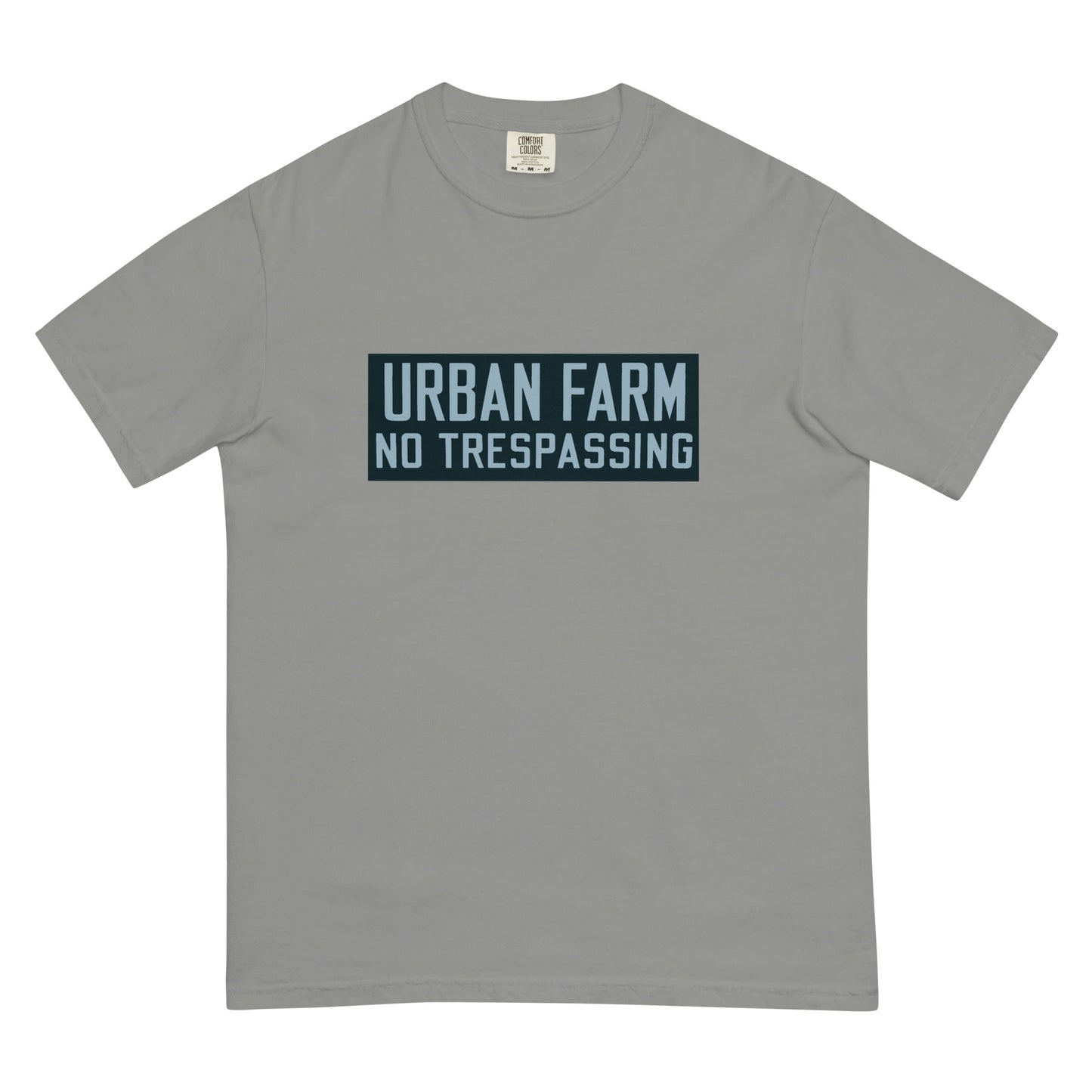 Retro Urban Farm Sign Porcelain Style Unisex garment-dyed heavyweight t-shirt