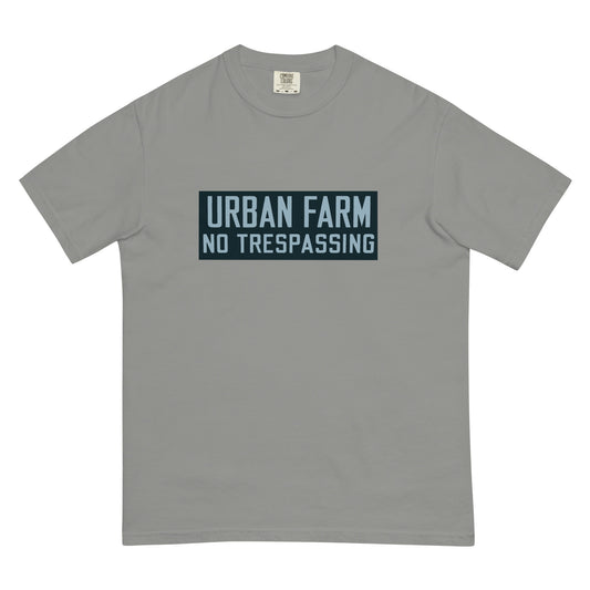 Retro Urban Farm Sign Porcelain Style Unisex garment-dyed heavyweight t-shirt