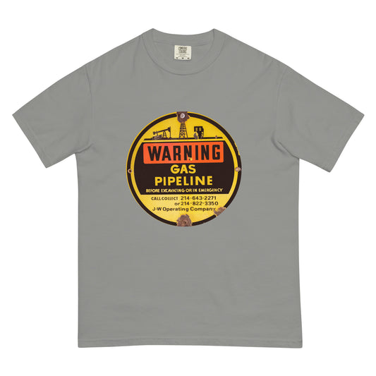 Retro Gas Warning Sign Tin Unisex garment-dyed heavyweight t-shirt