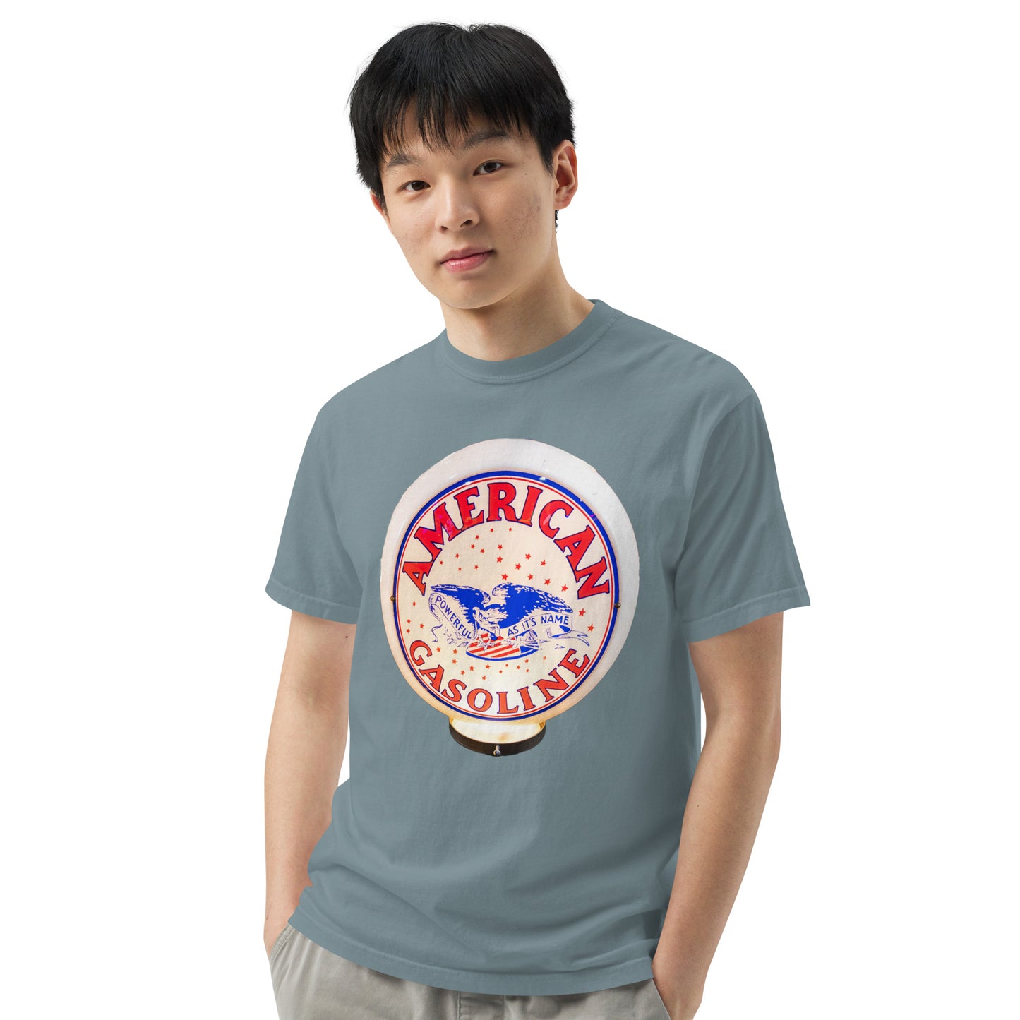 American Gasoline Globe Style Unisex Heavyweight T-Shirt