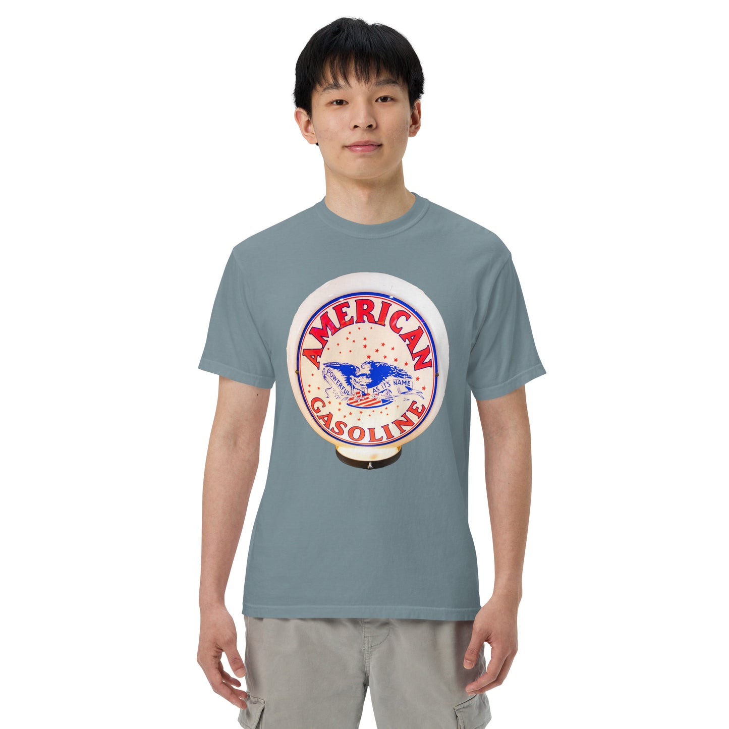 American Gasoline Globe Style Unisex Heavyweight T-Shirt