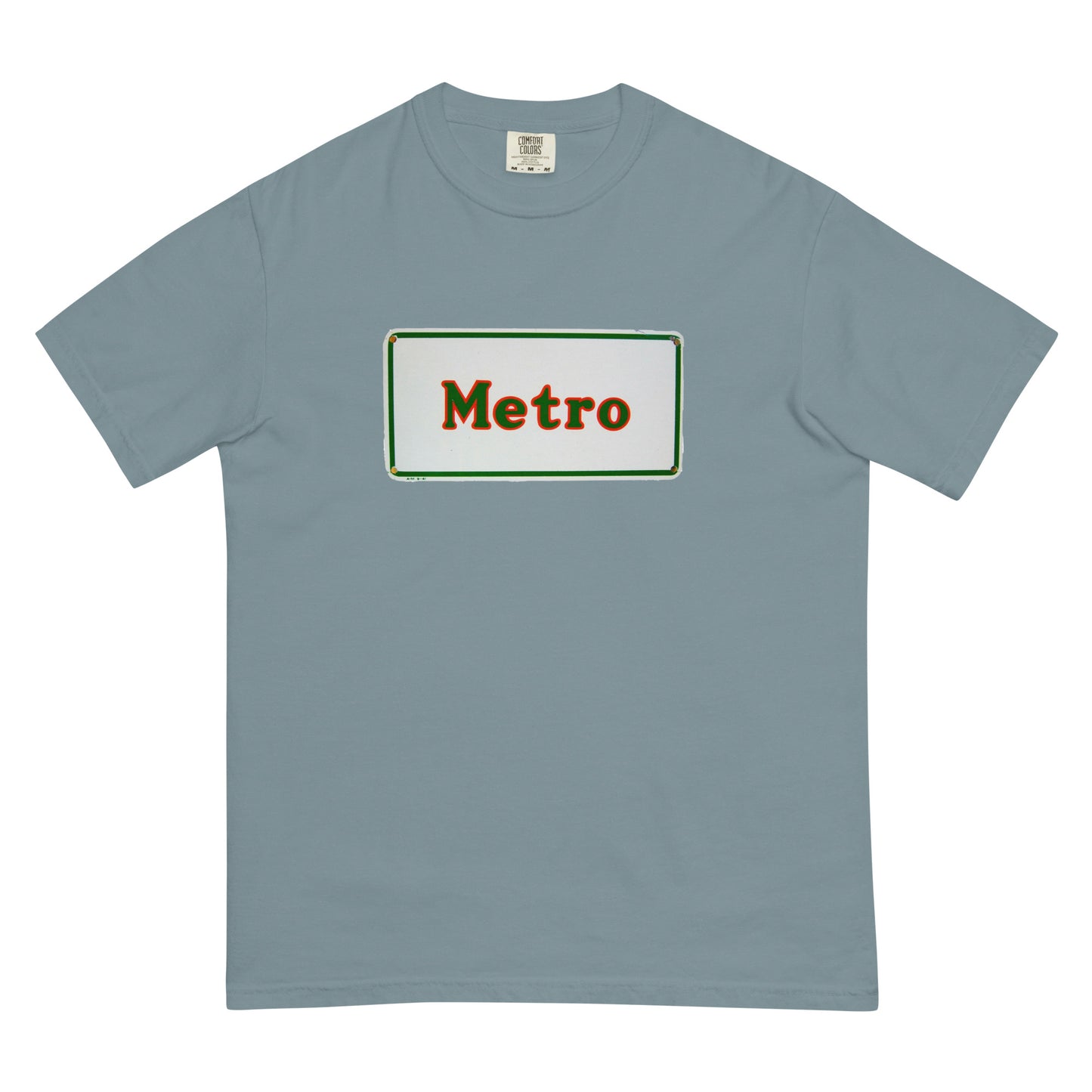 Retro Metro Tin Style Unisex garment-dyed heavyweight t-shirt