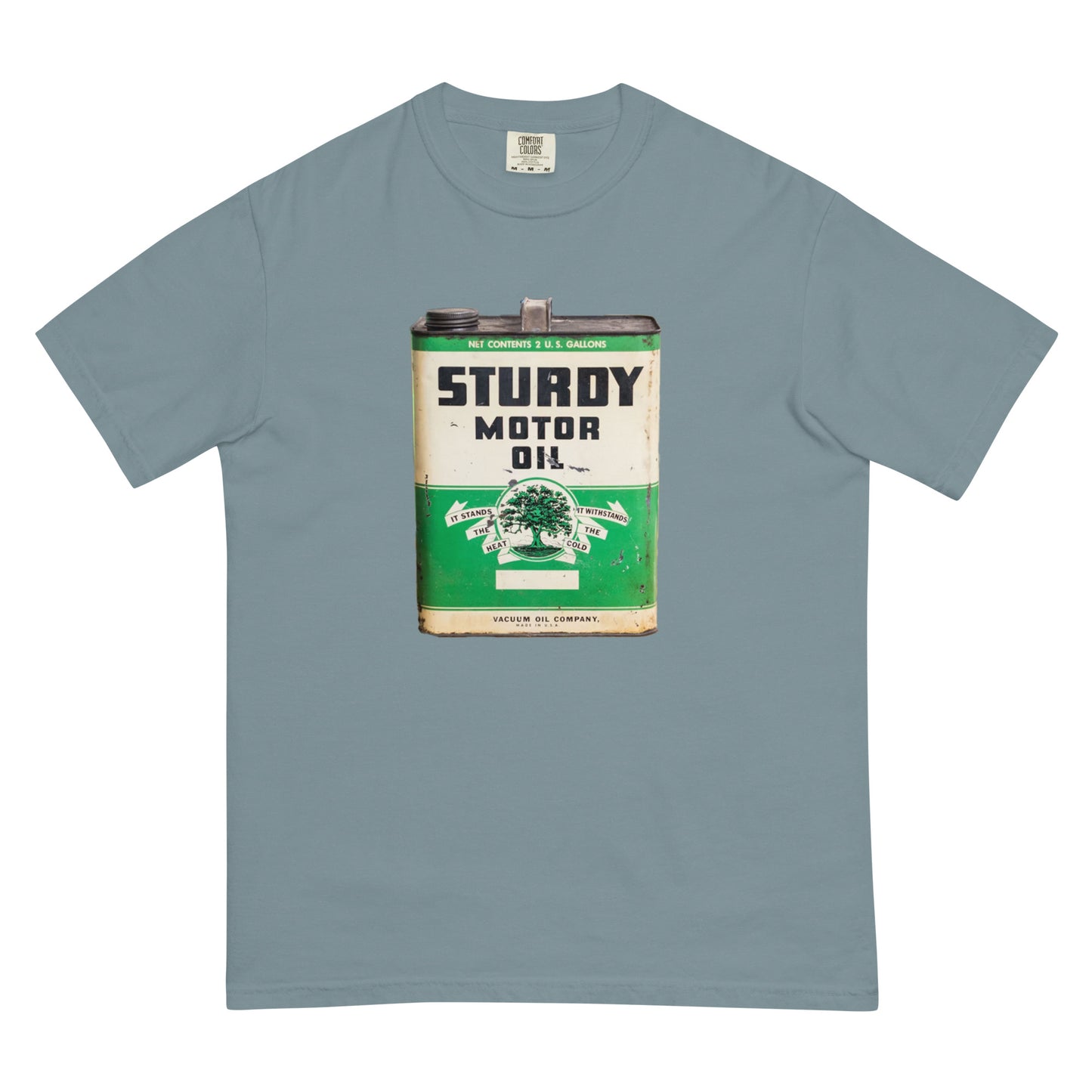 Vintage Sturdy Oil Can Patina Style Unisex garment-dyed heavyweight t-shirt