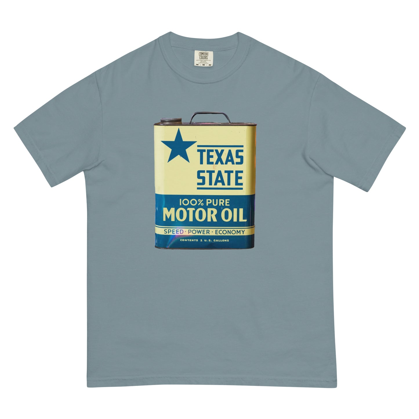 Vintage Texas Motor Oil Can Gallon Deisgn Unisex garment-dyed heavyweight t-shirt