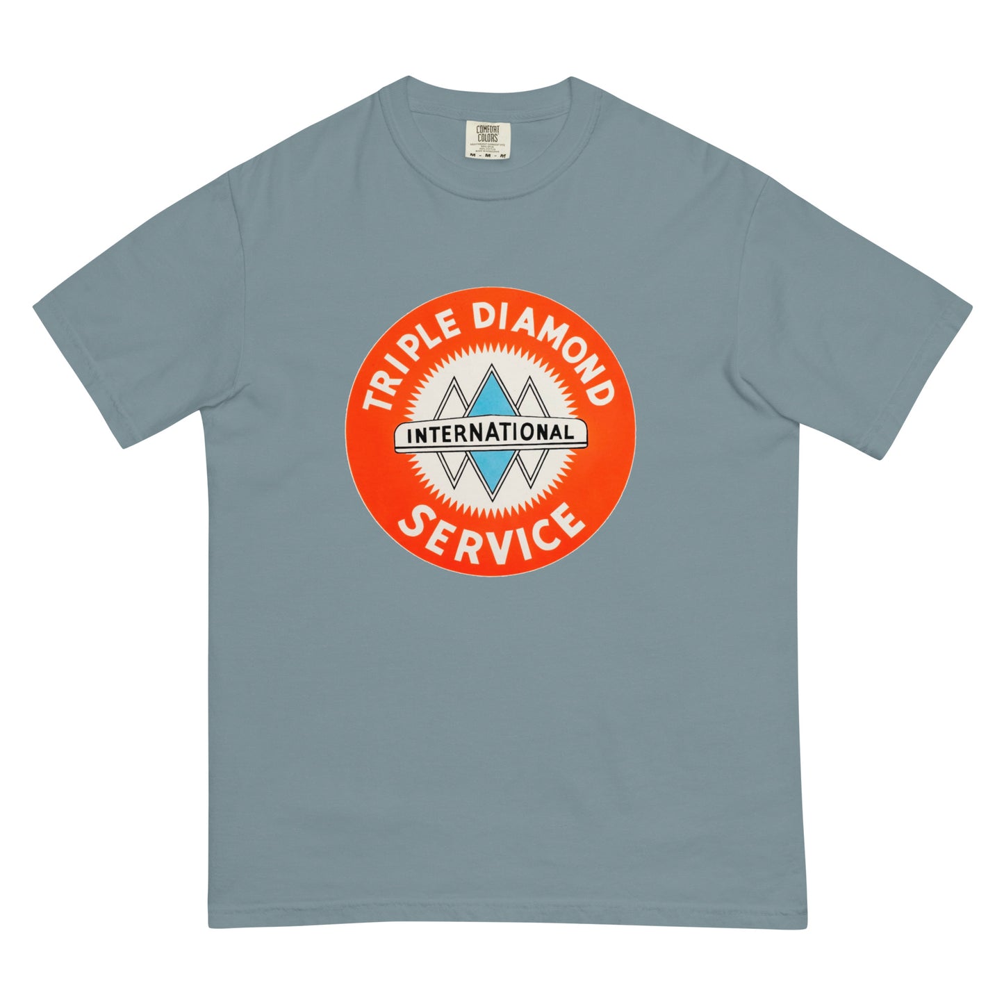 Triple Diamond Service Tin Style Unisex garment-dyed heavyweight t-shirt