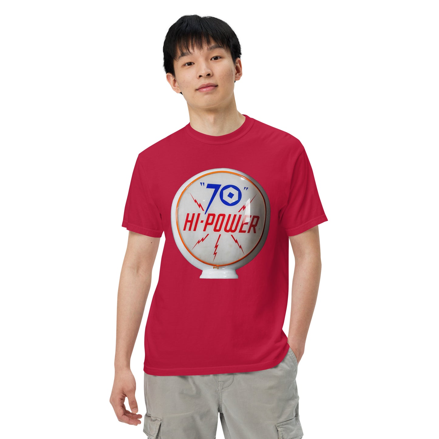 70 Hi Power Globe Design Unisex Heavyweight T-Shirt