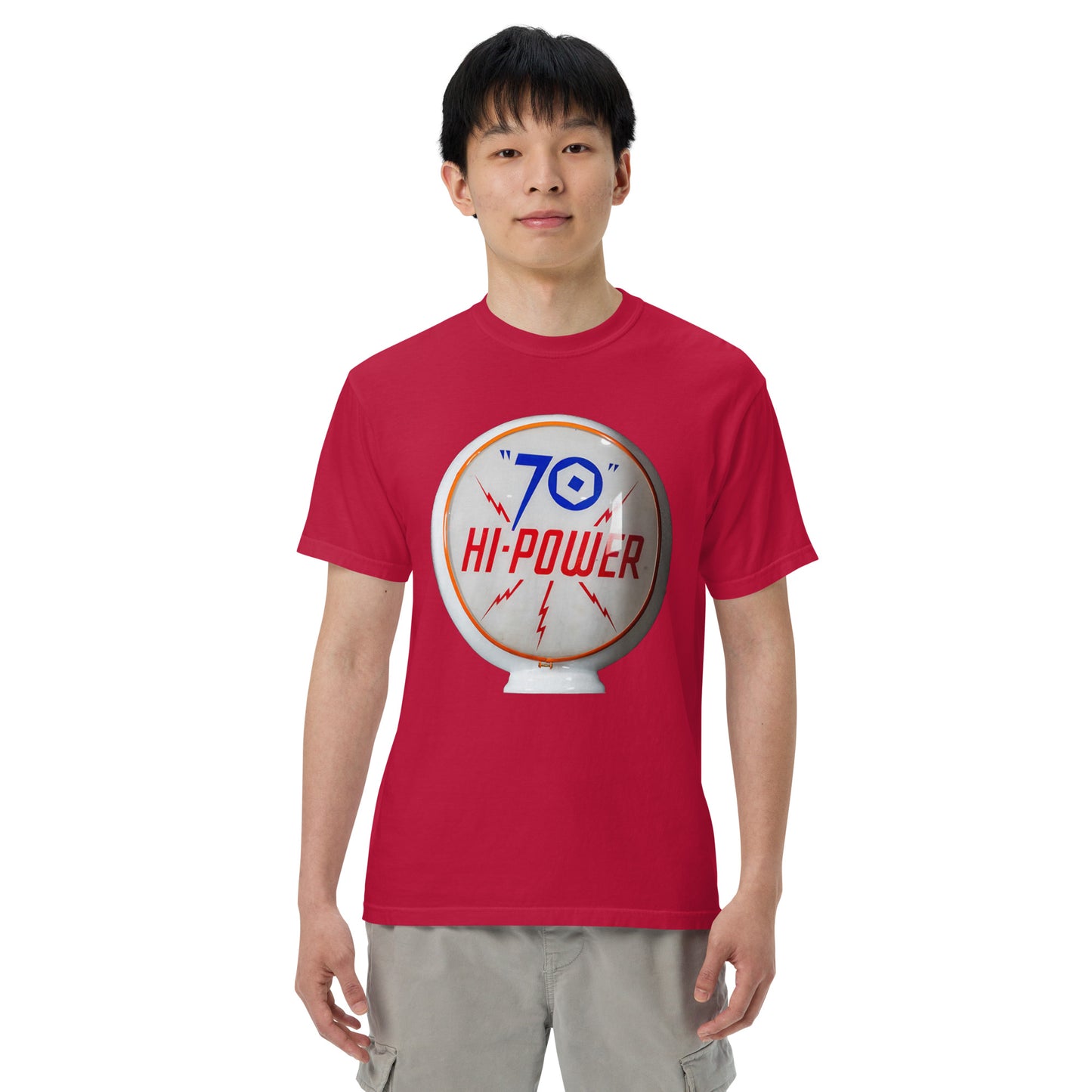 70 Hi Power Globe Design Unisex Heavyweight T-Shirt