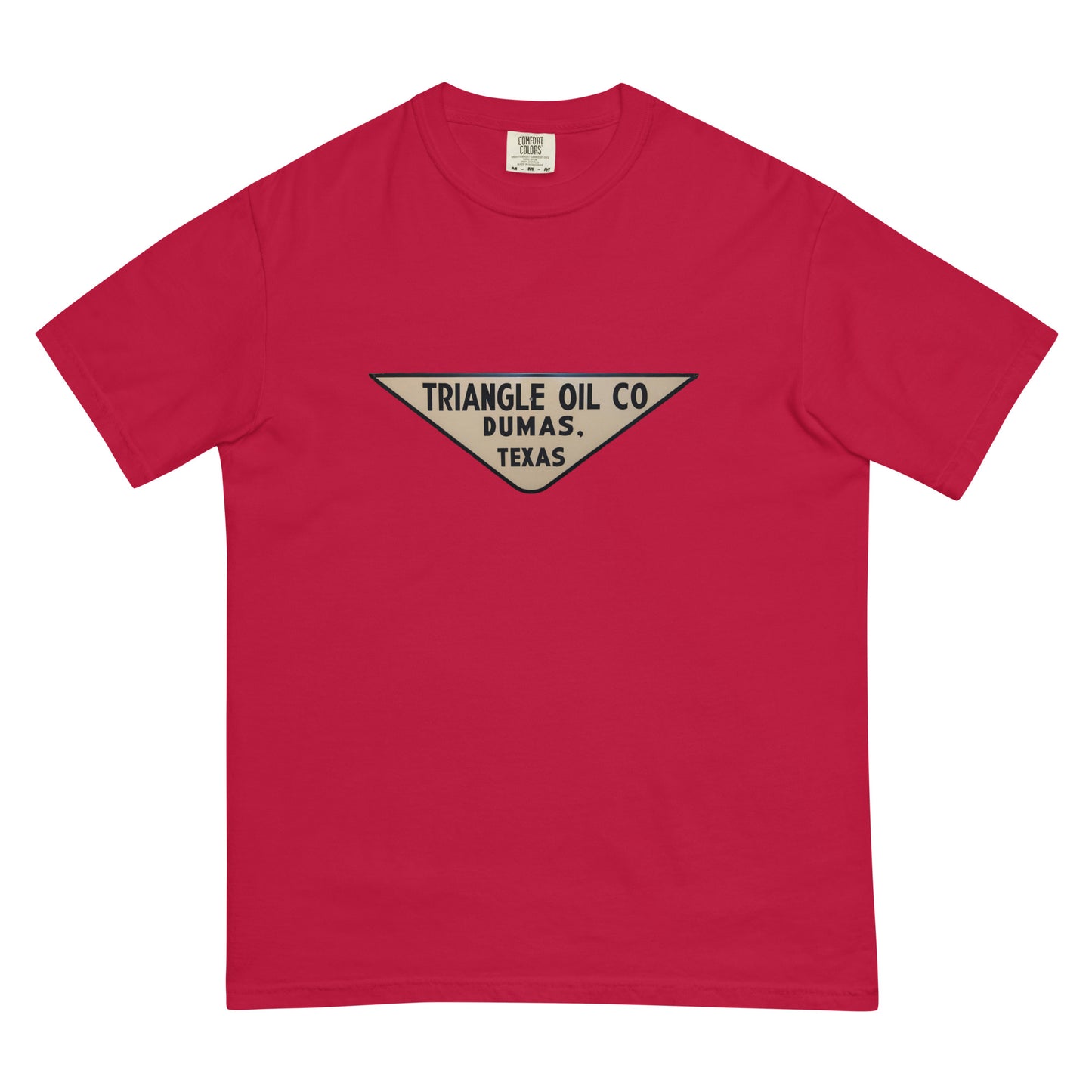 Retro Triangle Oil Company Tin Style Unisex garment-dyed heavyweight t-shirt