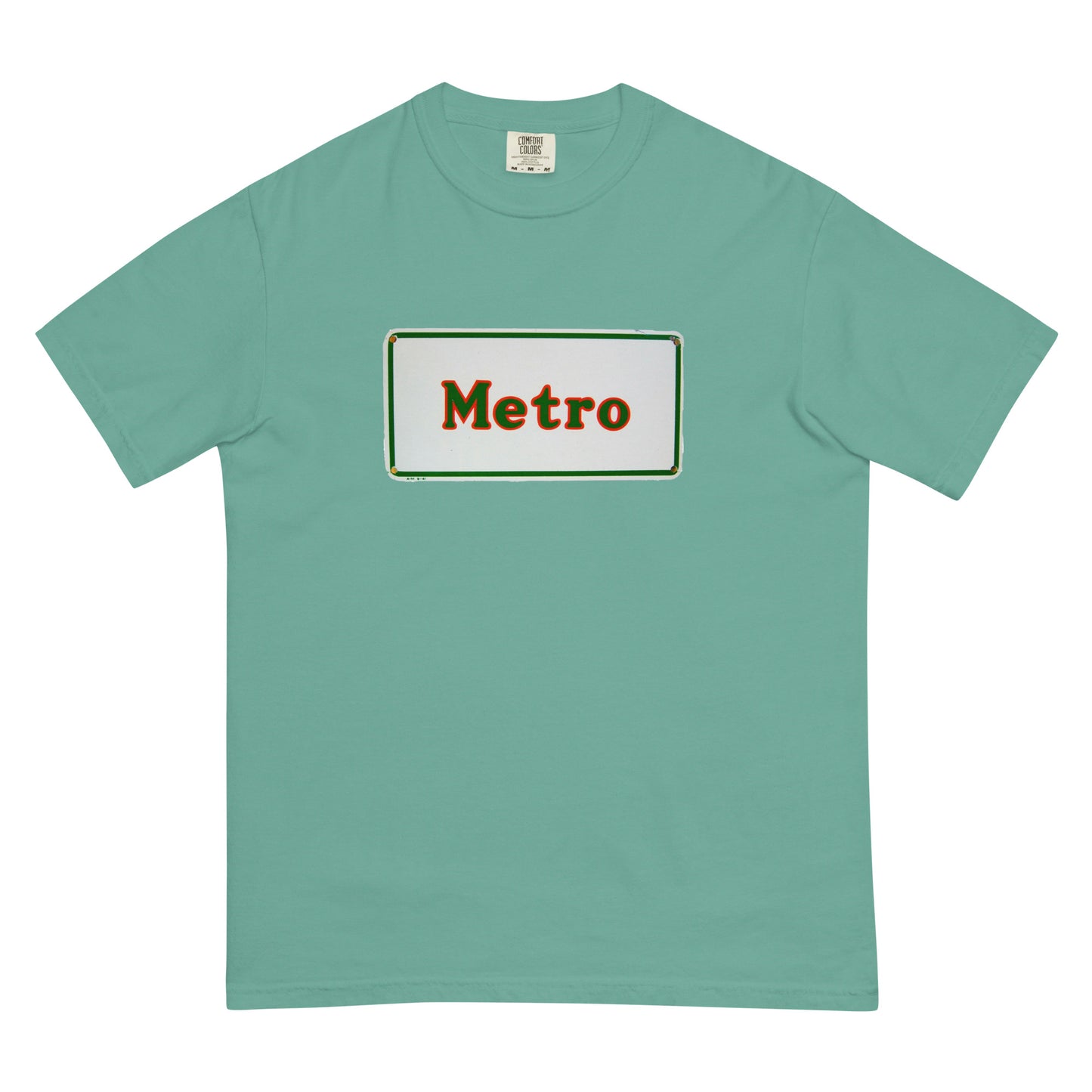 Retro Metro Tin Style Unisex garment-dyed heavyweight t-shirt