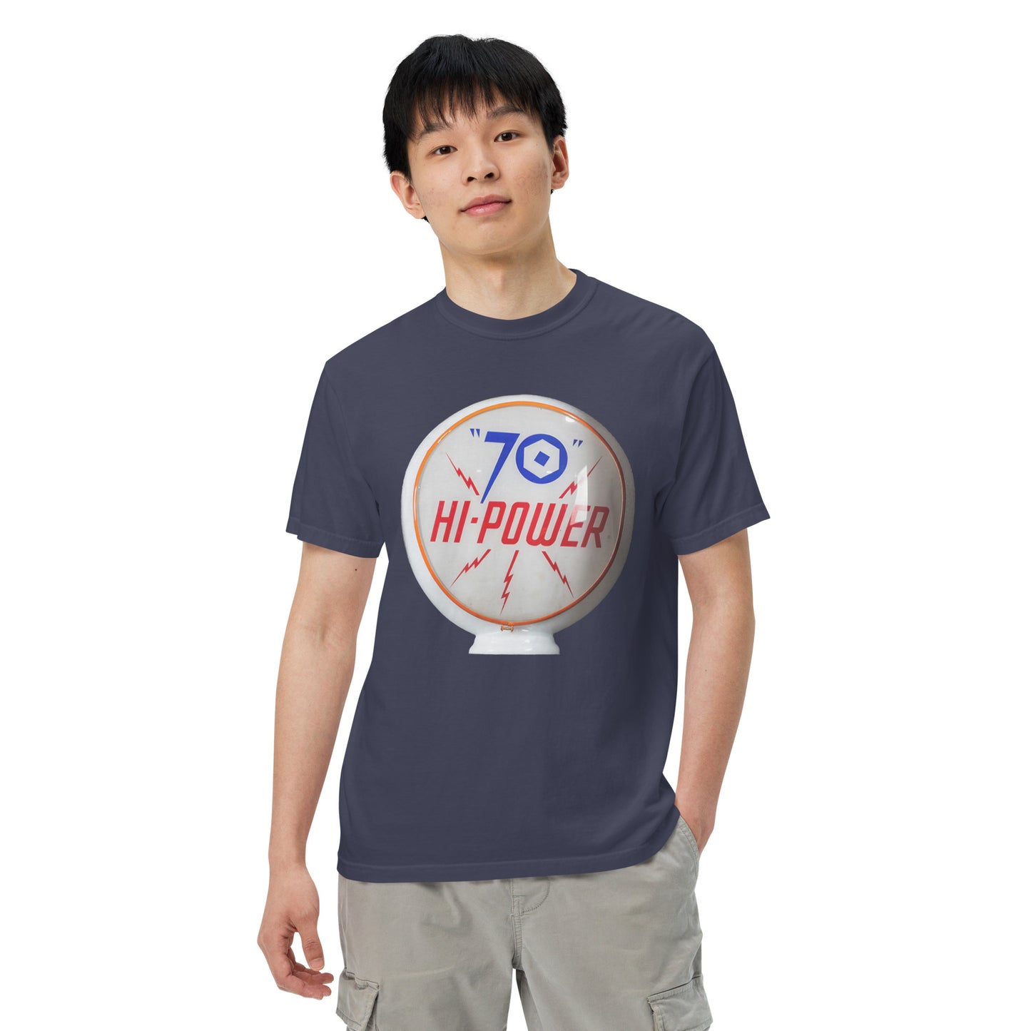 70 Hi Power Globe Design Unisex Heavyweight T-Shirt