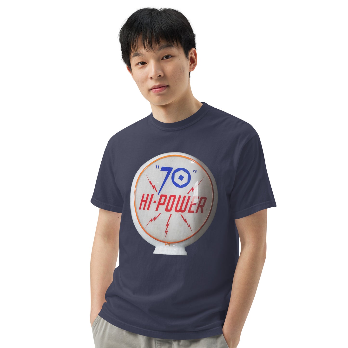 70 Hi Power Globe Design Unisex Heavyweight T-Shirt