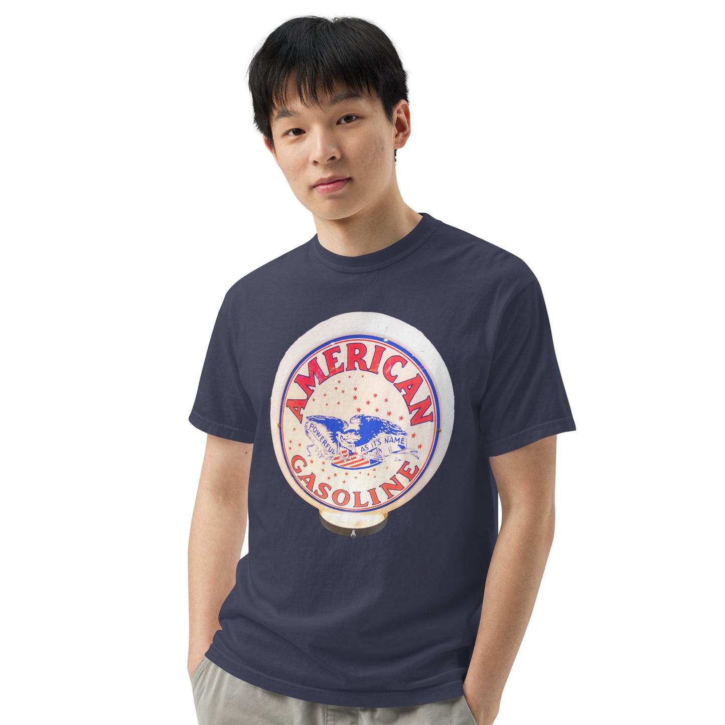 American Gasoline Globe Style Unisex Heavyweight T-Shirt