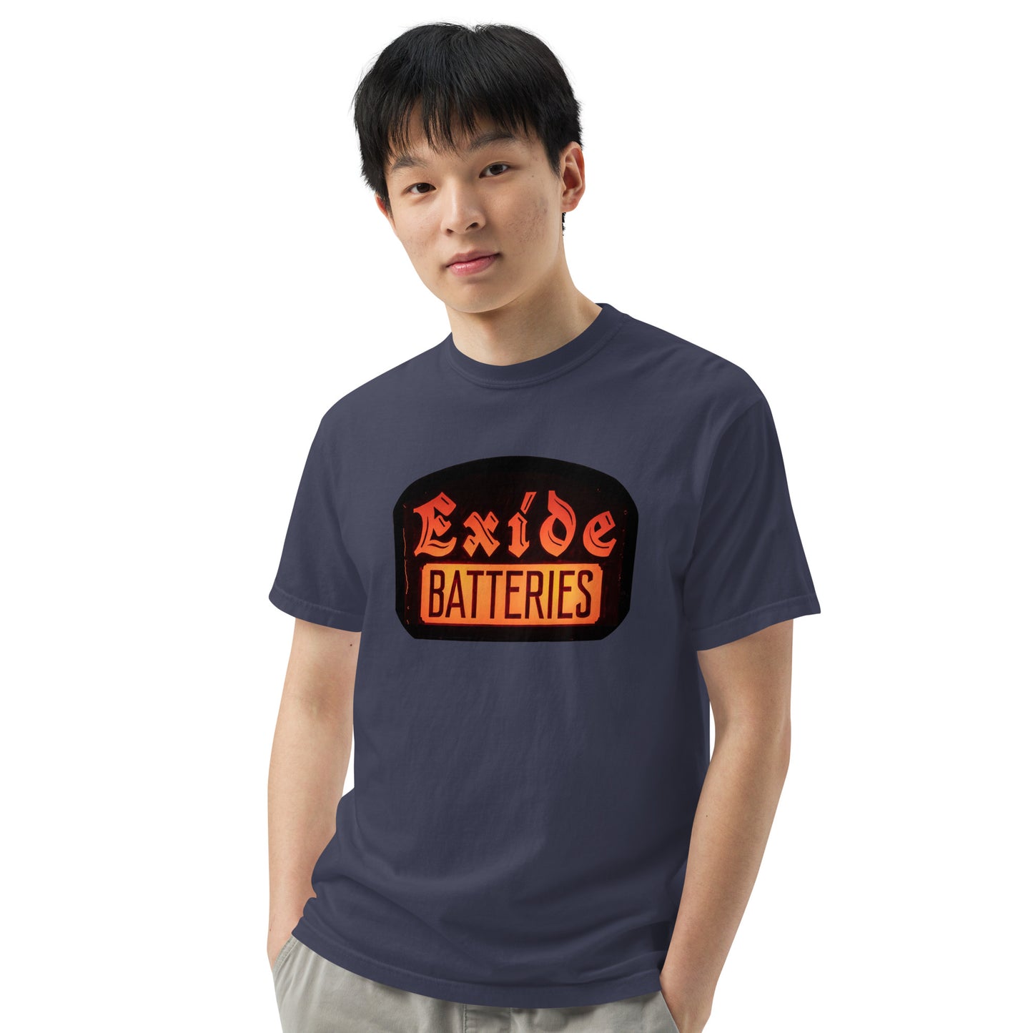 Vintage Battery Sign Unisex garment-dyed heavyweight t-shirt