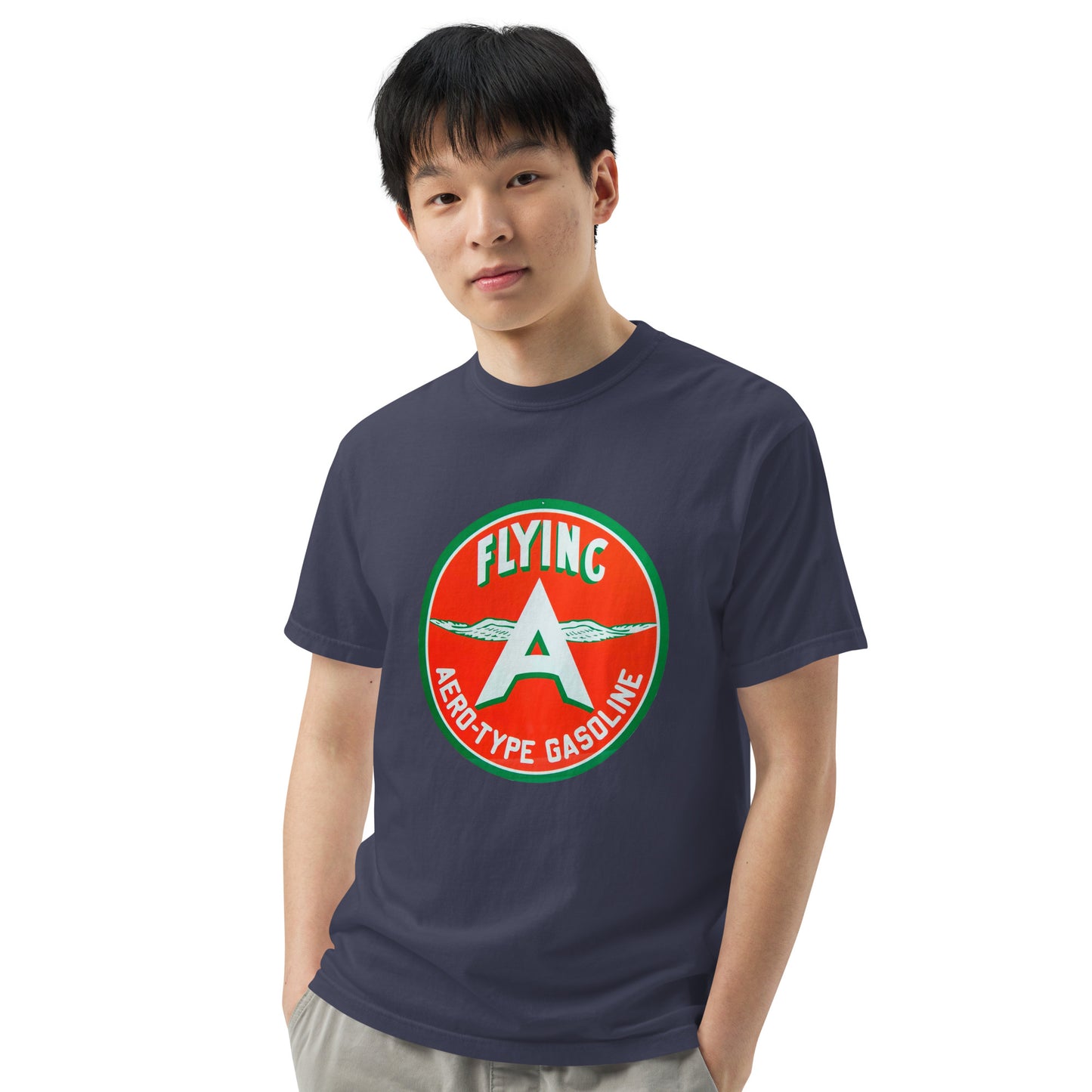 Vintage Flying A Porcelain Style Design Unisex garment-dyed heavyweight t-shirt